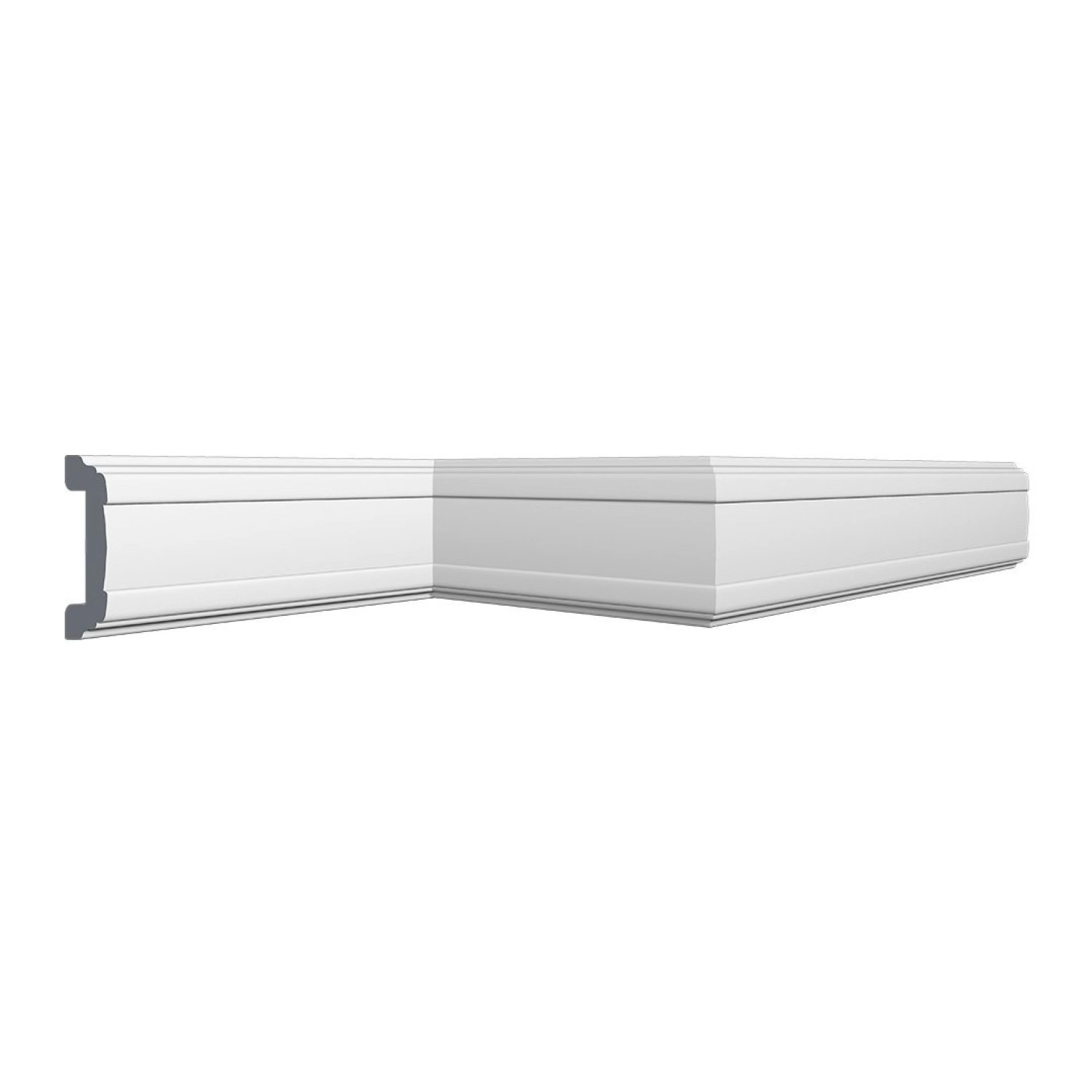 Roda Meio Perfil De Poliestireno Cw13 - Caixa Com 6 M - Branco