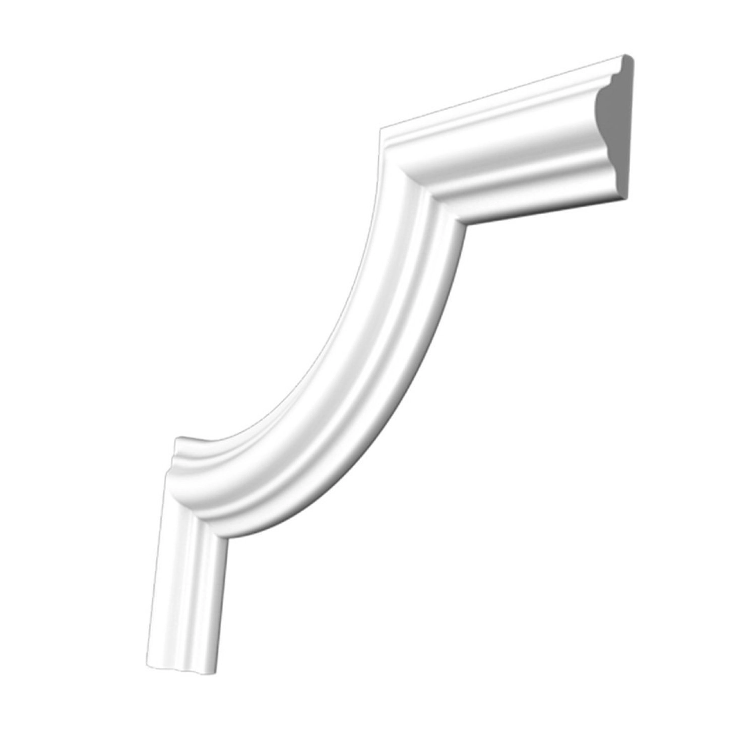 Canto Decorativo Para Boiserie Bw11 Em Poliestireno 4 Unidades  Branco