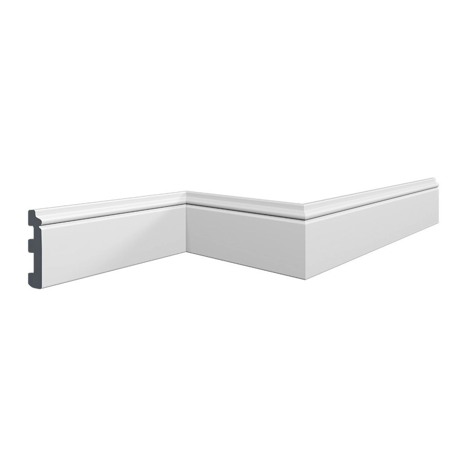 Rodapé Perfil De Poliestireno Cf11 New - Caixa Com 6 M - Branco