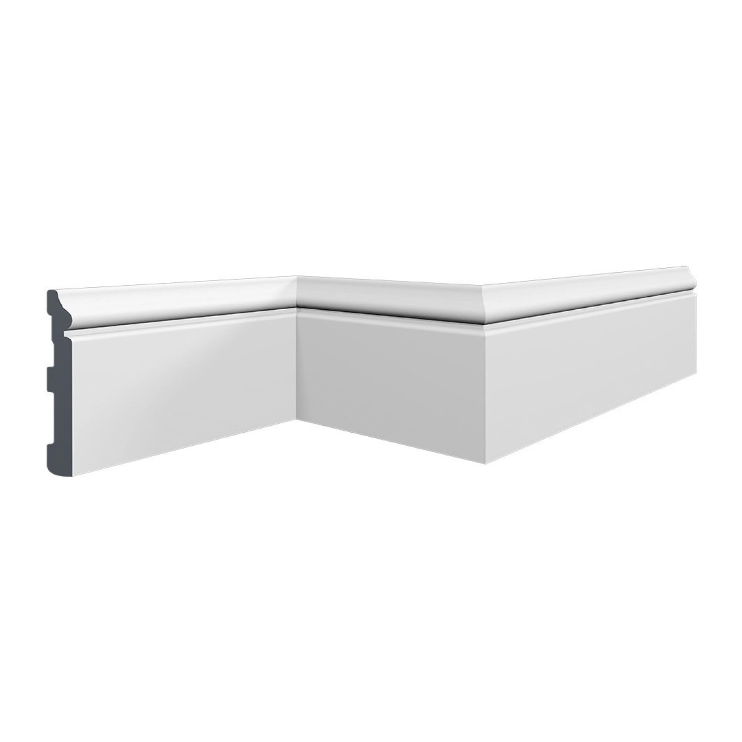 Rodapé Perfil De Poliestireno Cf12 - Caixa Com 6 M - Branco