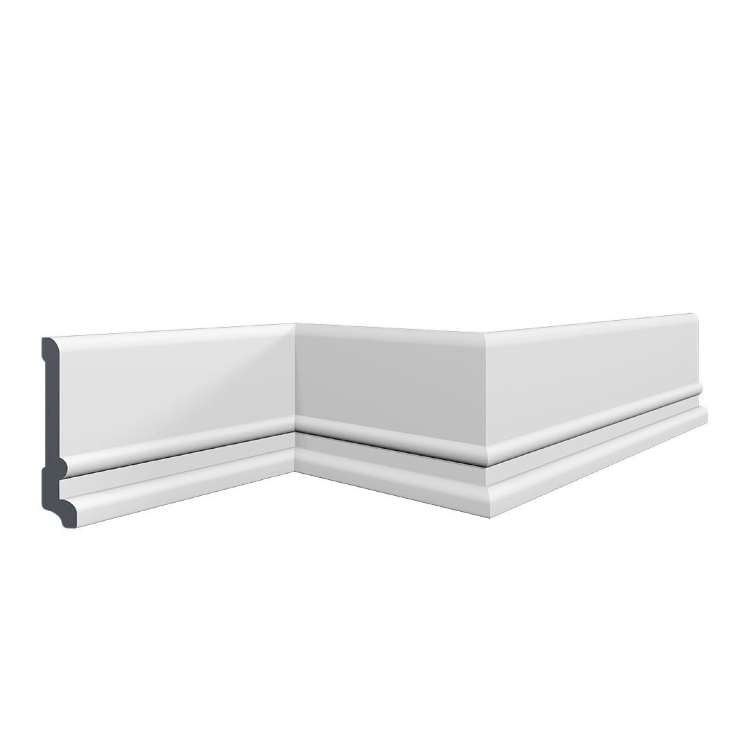 Rodapé Perfil De Poliestireno Cf13 - Caixa Com 6 M - Branco