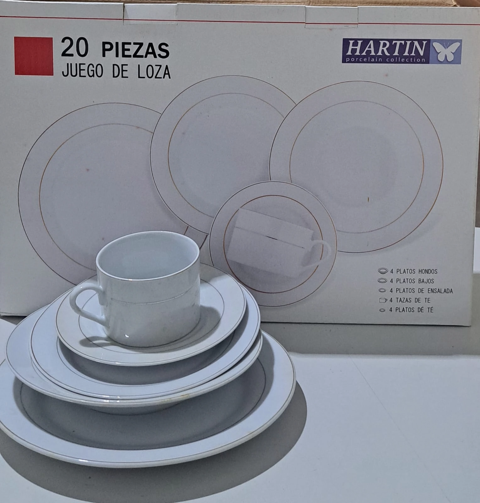 Aparelho Jantar Porcelana 20pcs Sw07102 Real Price