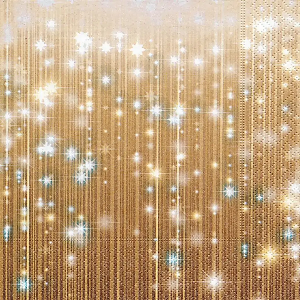 Guardanapos De Papel Bege Estrelinhas Pac 20 Un