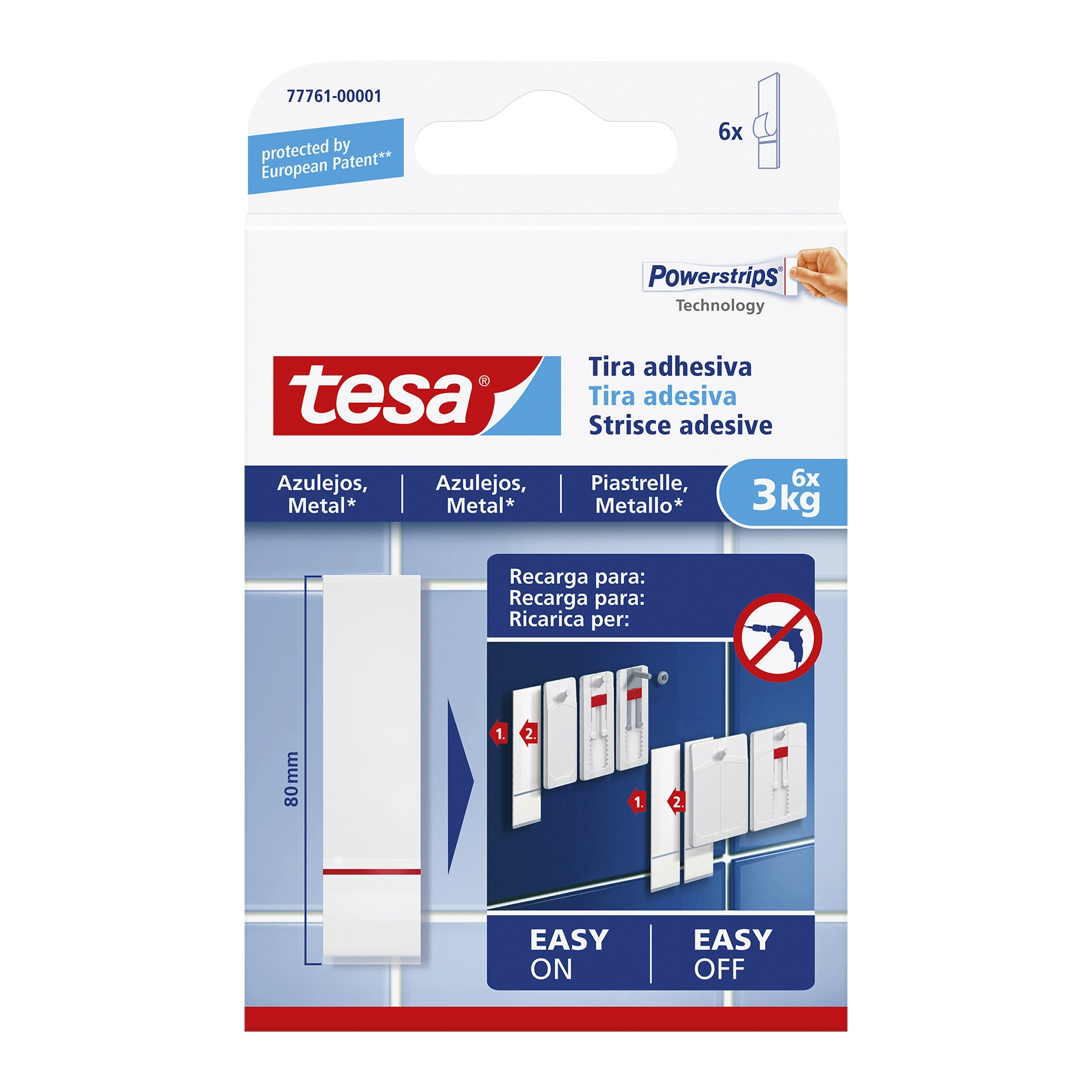 Tira Adesiva 3kg Transparente tesa® Smart Mounting System