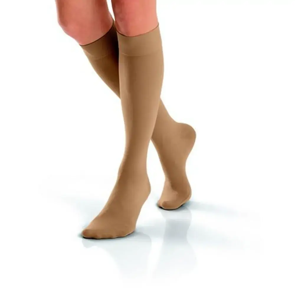 Meia Elástica Panturrilha Compressão 20-30mmHg - Ponteira Fechada - Natural - Jobst Opaque - G