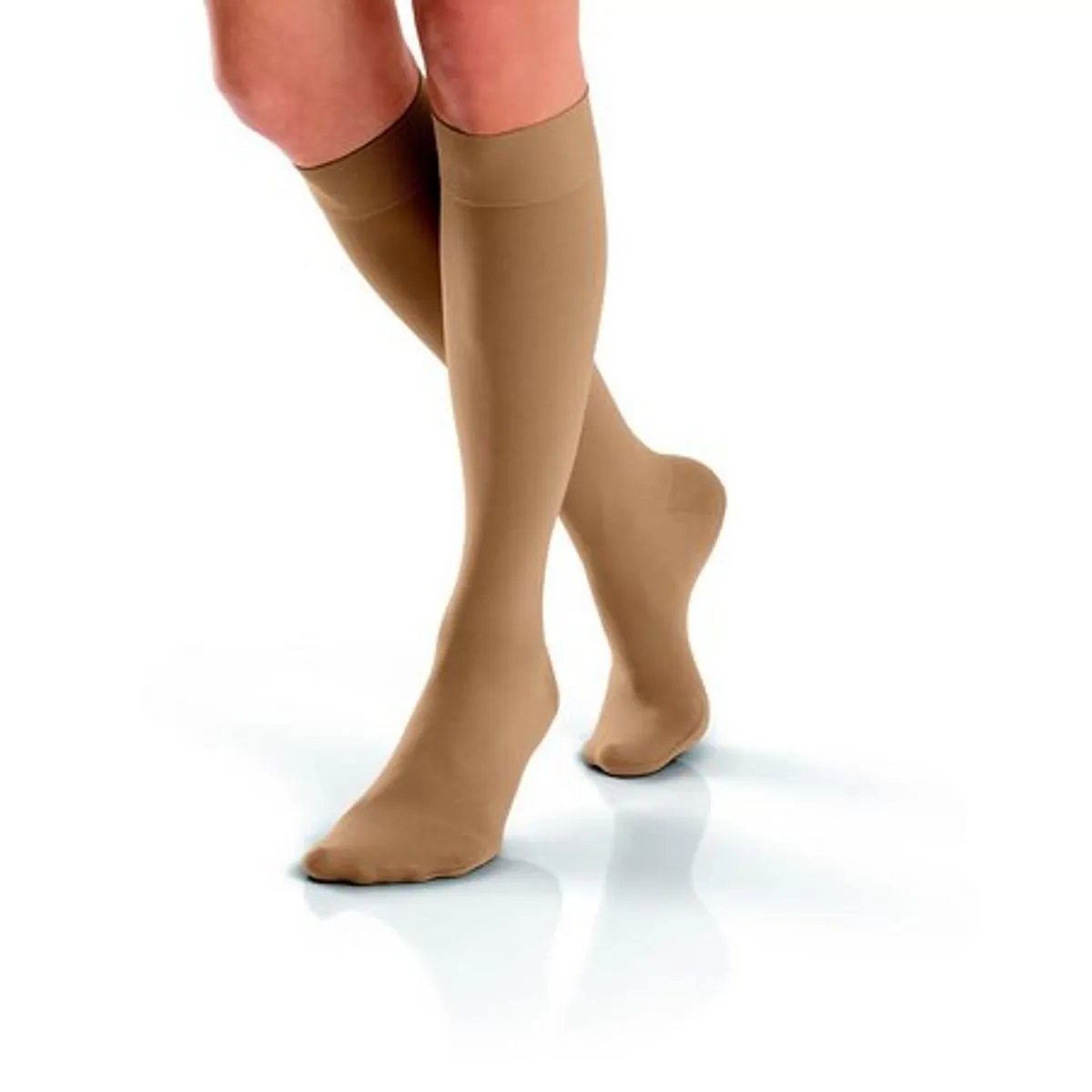 Meia Elástica Meia-Coxa Compressão 20-30mmHg - Ponteira Fechada - Natural - Jobst Opaque