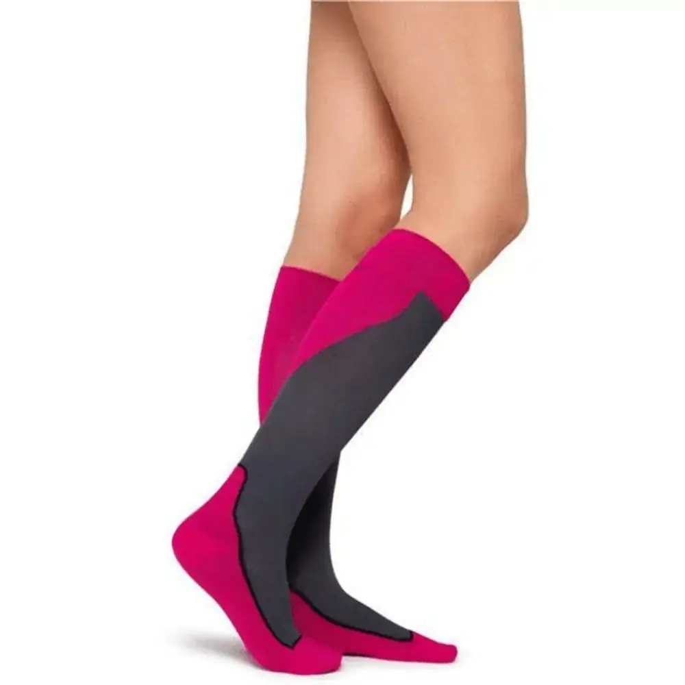 Meia Esportiva de Compressão Panturrilha 20-30mmHg Rosa - Jobst Sport - G