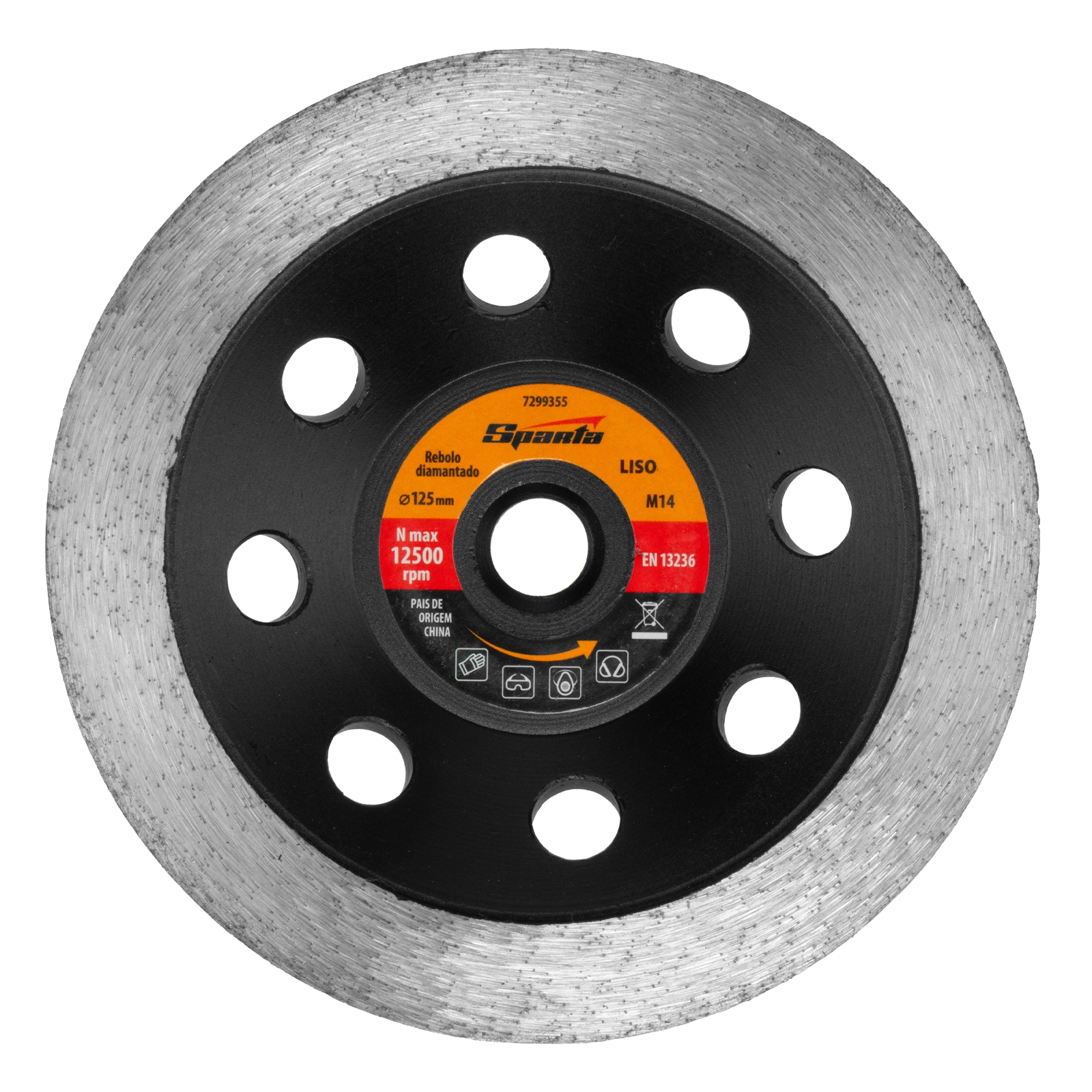 Rebolo Diamantado Continuo 5" (125mm)  - Sparta