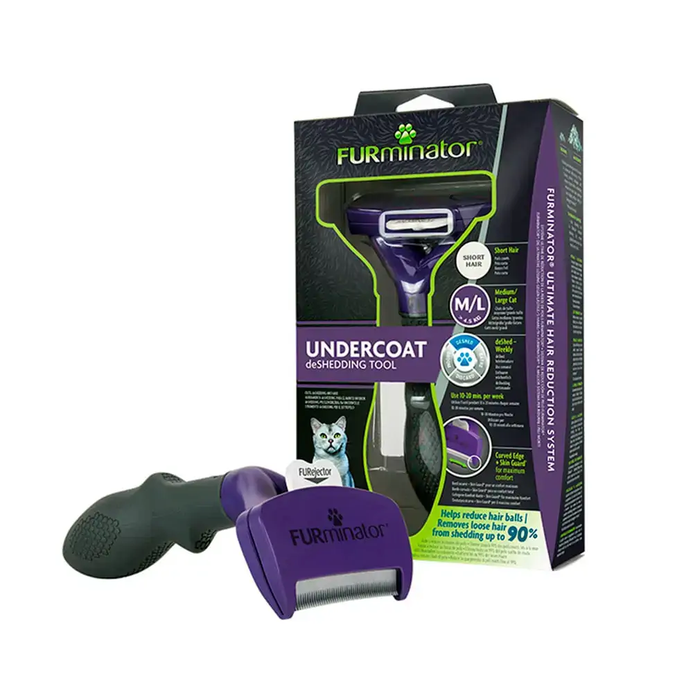 Escova Tira Pelo Furminator Para Gatos Com Pelo Curto Medio E Grande