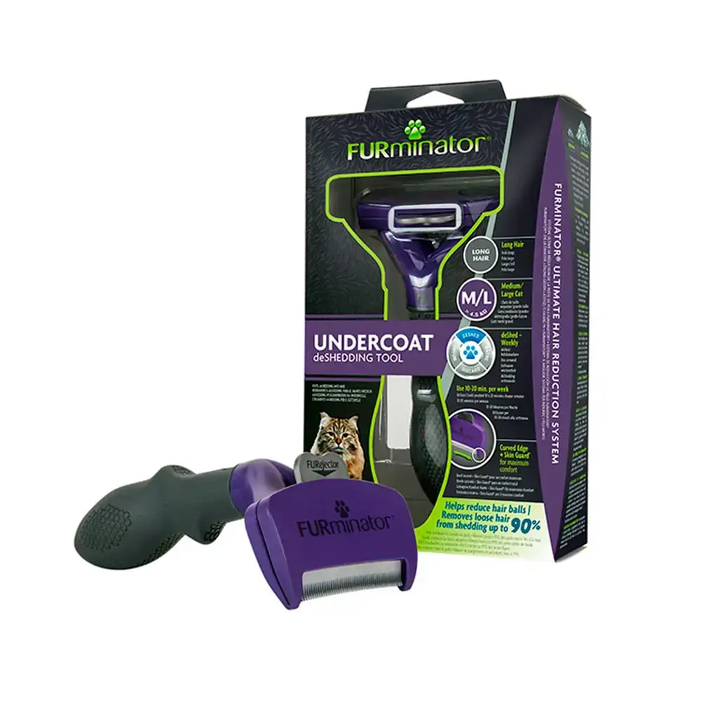 Furminator Médio/Grande para Gatos de Pelo Longo