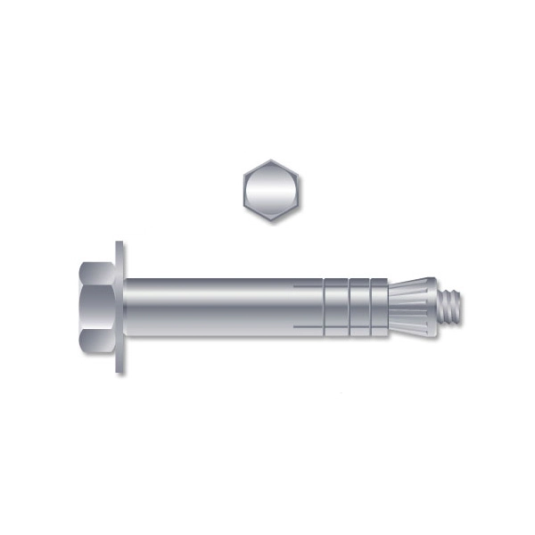 Chumbador Parabolt Aço Zincado para Alvenaria 13mm FCB Fischer 50 peças