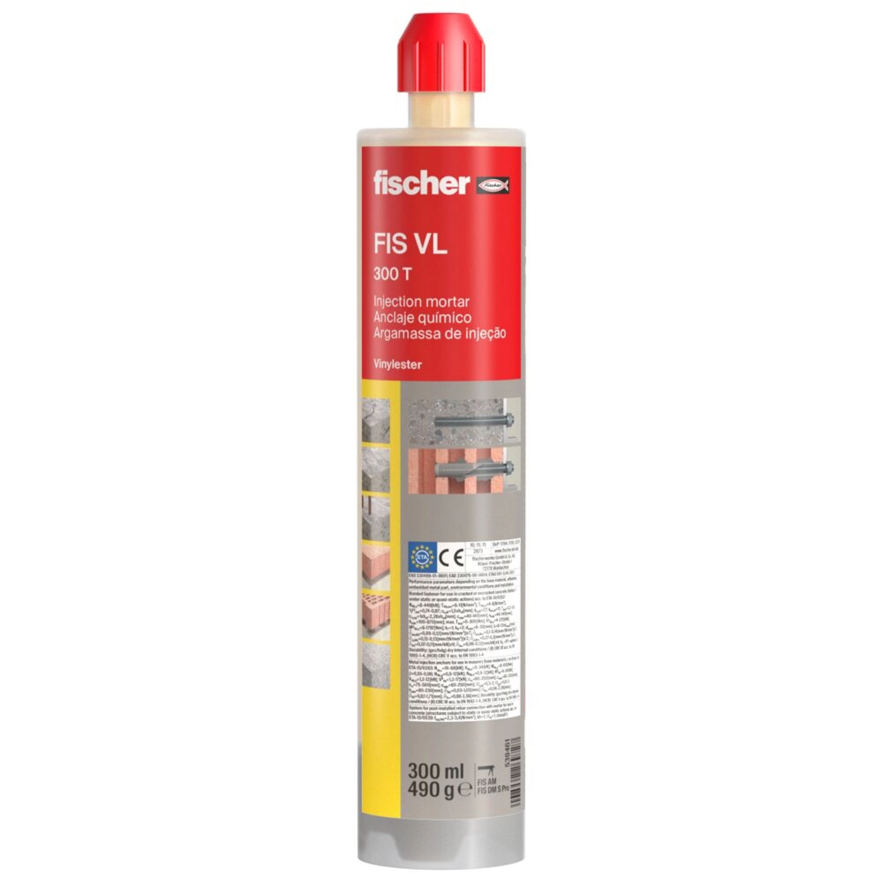 Chumbador Químico FIS VL 300 T Fischer 490g