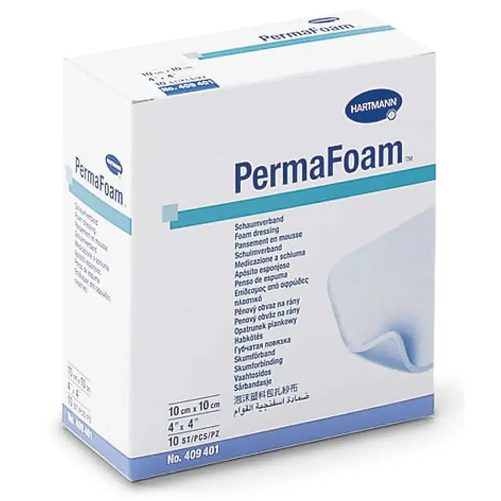 Curativo de Espuma para Traqueostomia Permafoam Tracheostomy 8cm x 8cm - Hartmann 409426