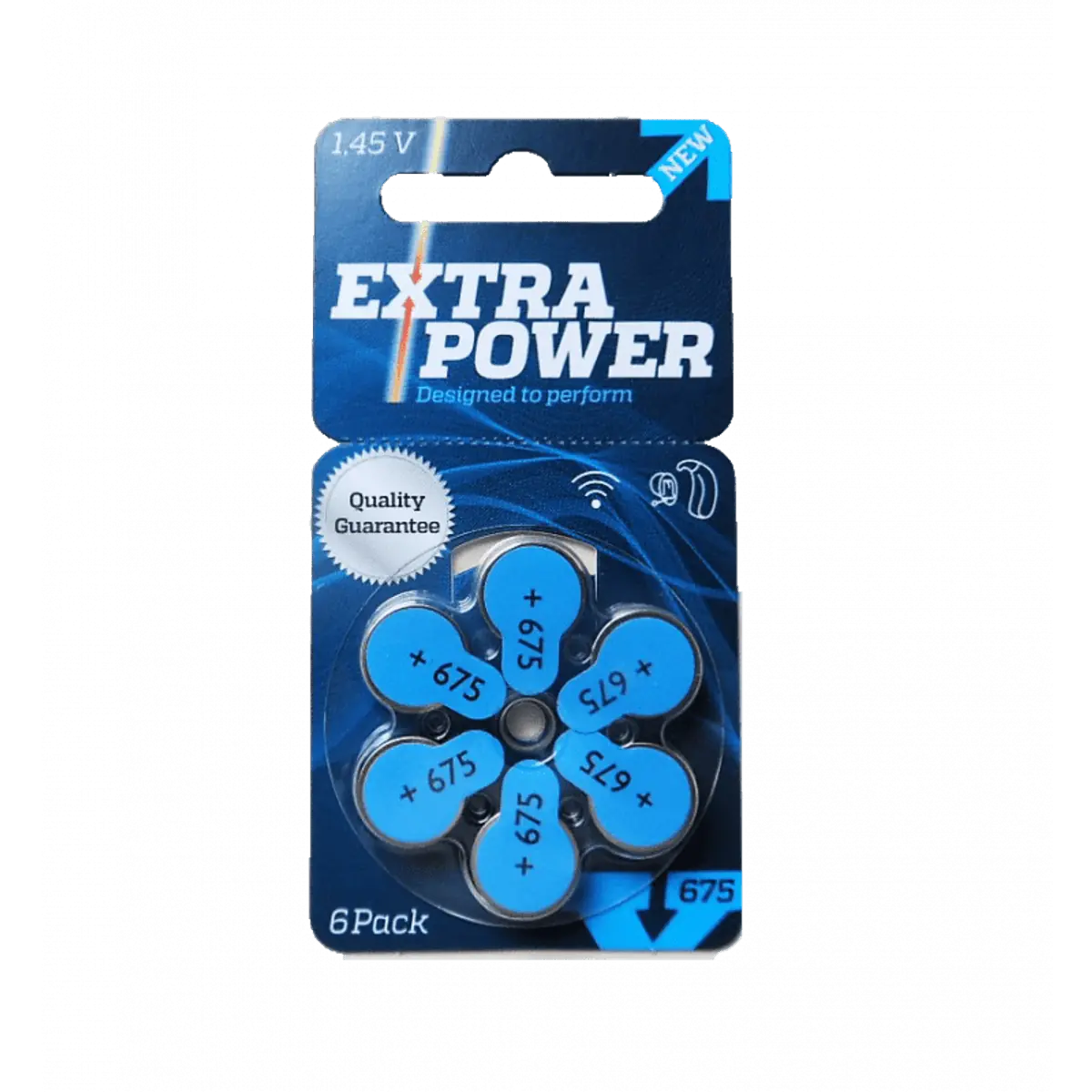 Pilha Power One Para Aparelho Auditivo Cartela C/6 unidades - Tam: 675