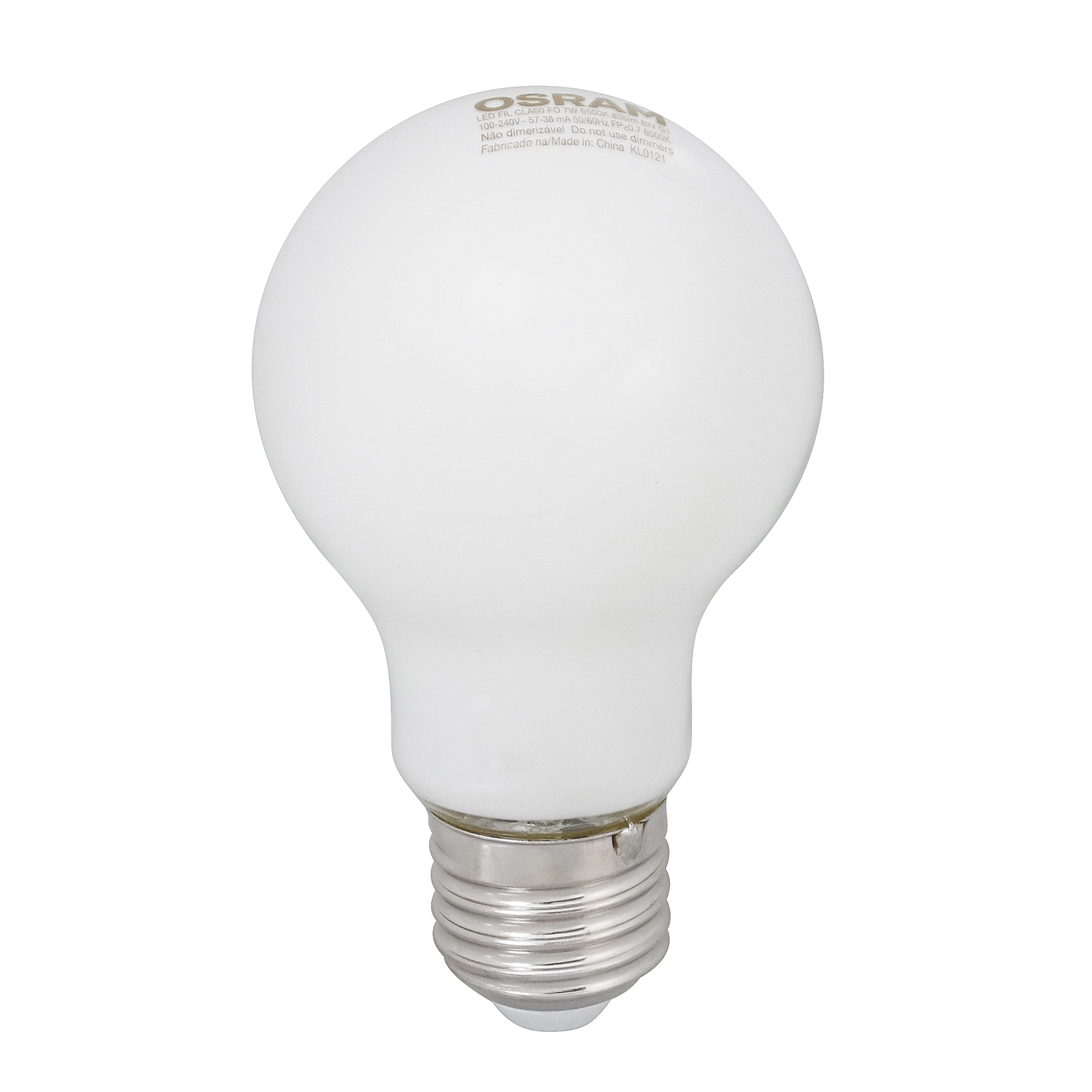 Lâmpada LED de Filamento Bulbo Leitosa Luz Branca 7W Osram Bivolt
