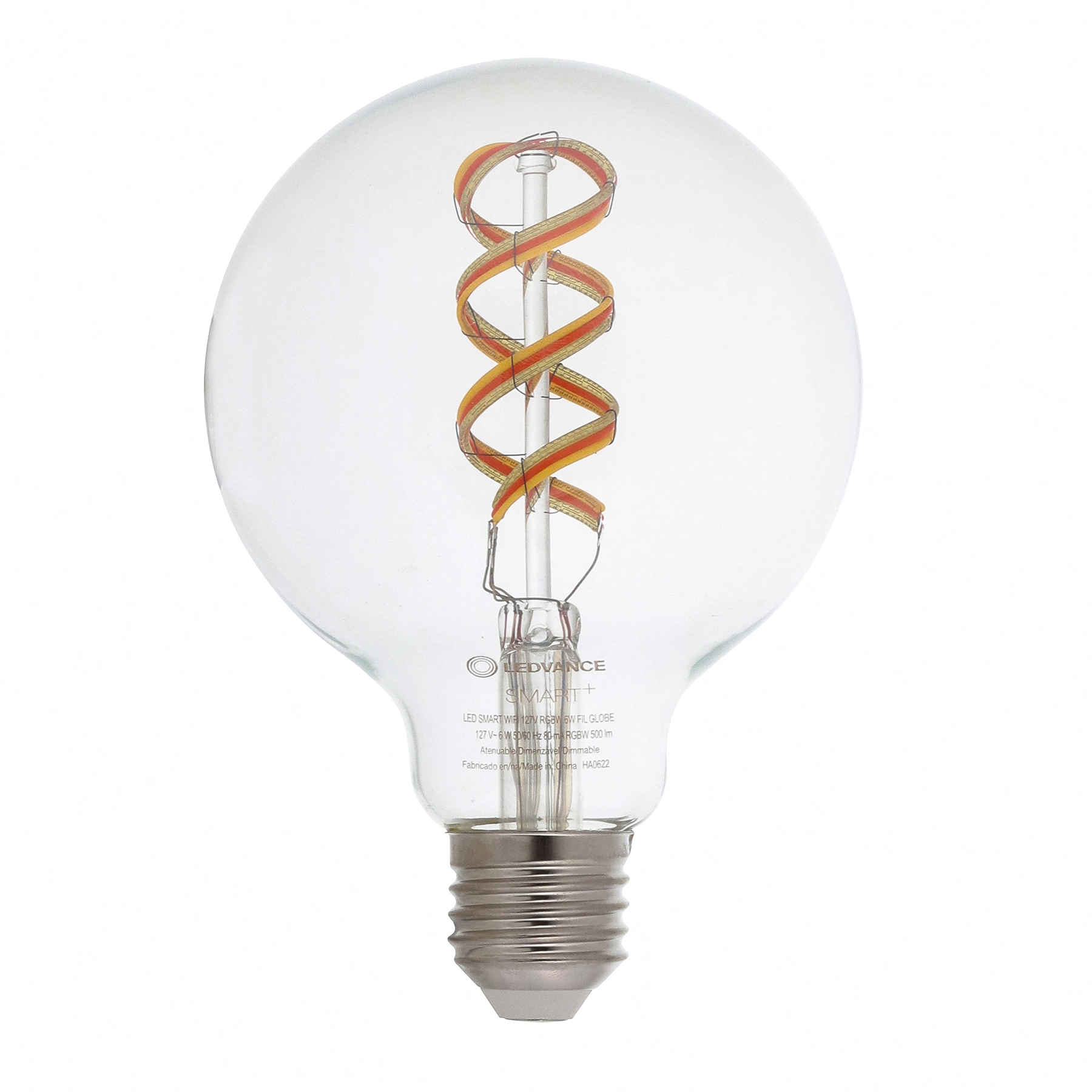 Lâmpada de LED Inteligente E27 Globo 6W 500lm Luz RGB 127V Ledvance