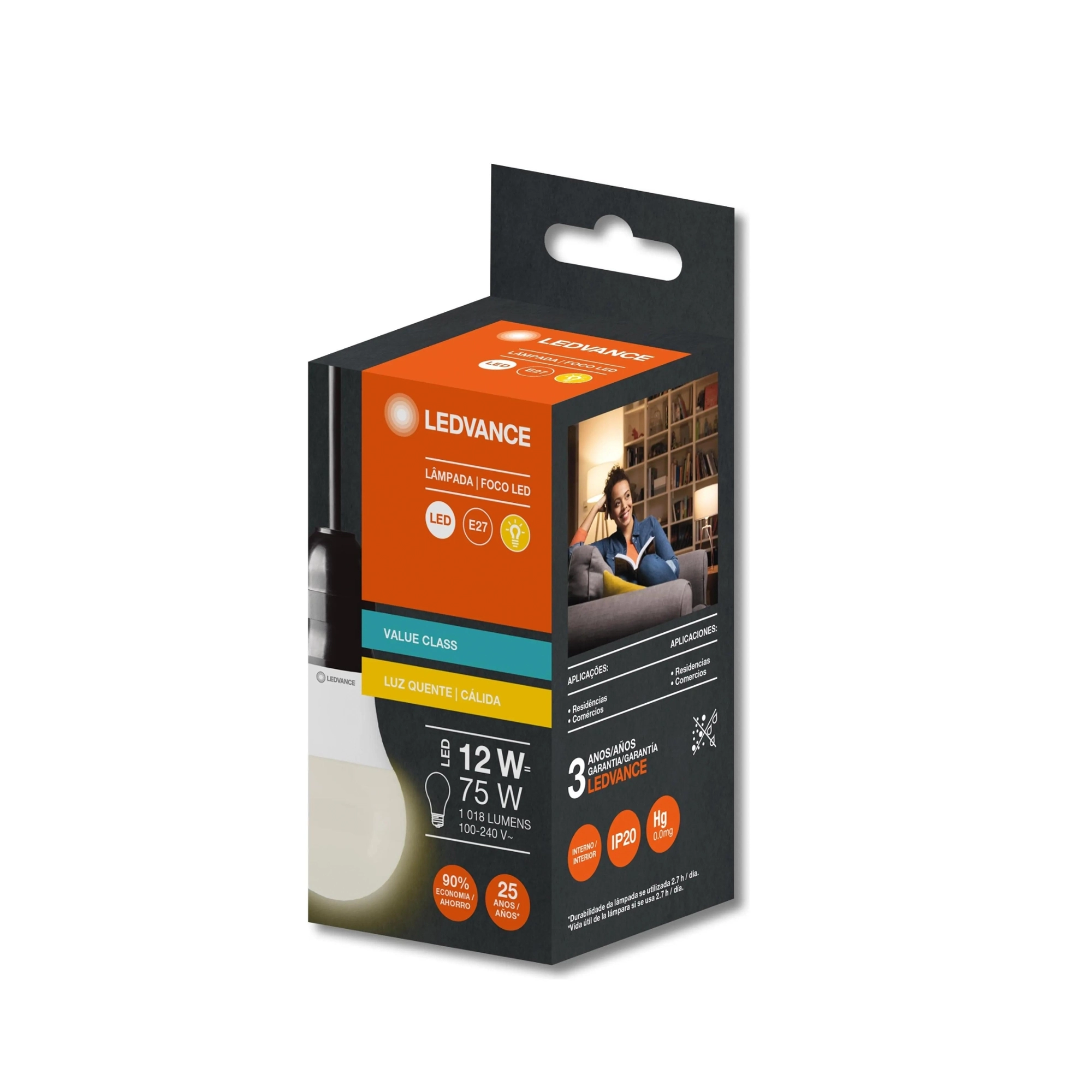 Lampada Foco Led Cla75 12w865 Bv E27