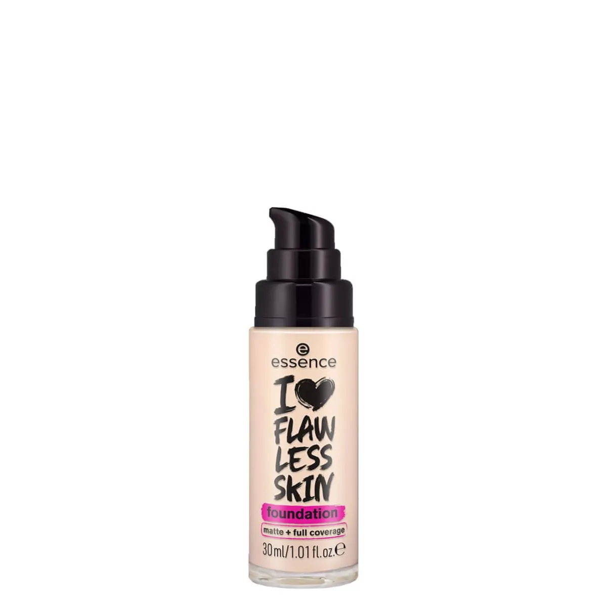Base Líquida Matte Essence I Love Flawless Skin FPS 20 10 Light Porcelain 30 ml