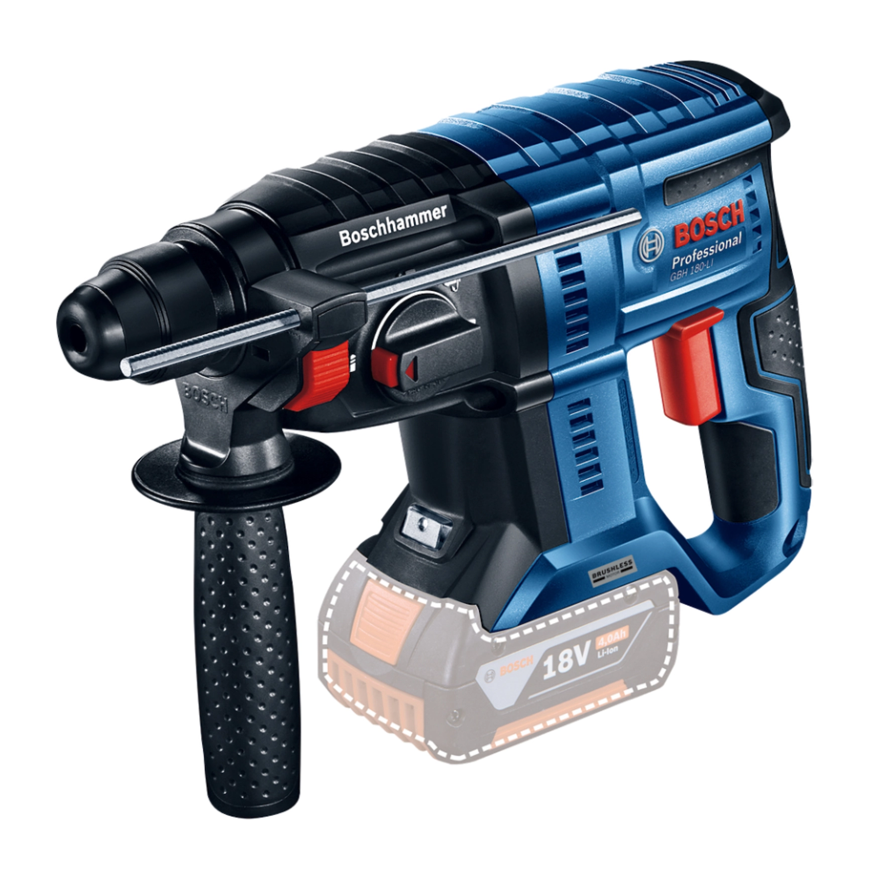 Martelete Perfurador Rompedor Bosch Professional Brushless SDS Plus 2J GBH 180-LI