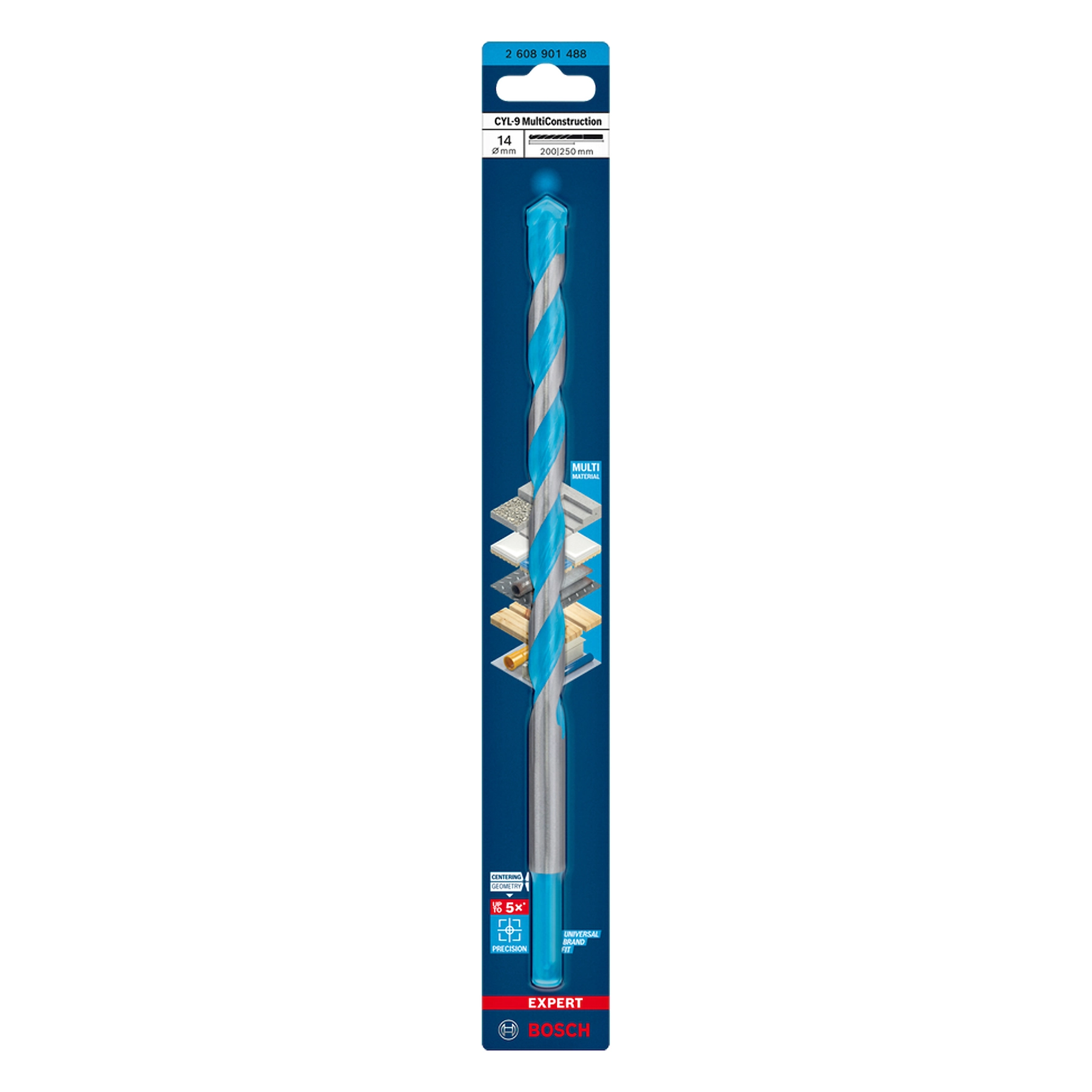 Broca CYL-9 14x200X250mm Expert MultiConstruction Bosch