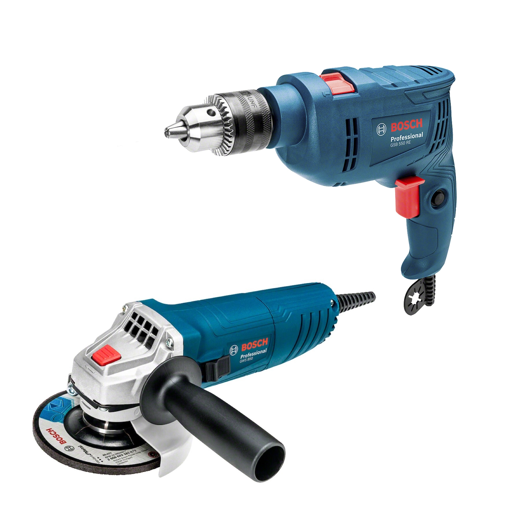 Furadeira Bosch com Esmerilhadeira 550W 1/2 220V GSB 550+GWS 850