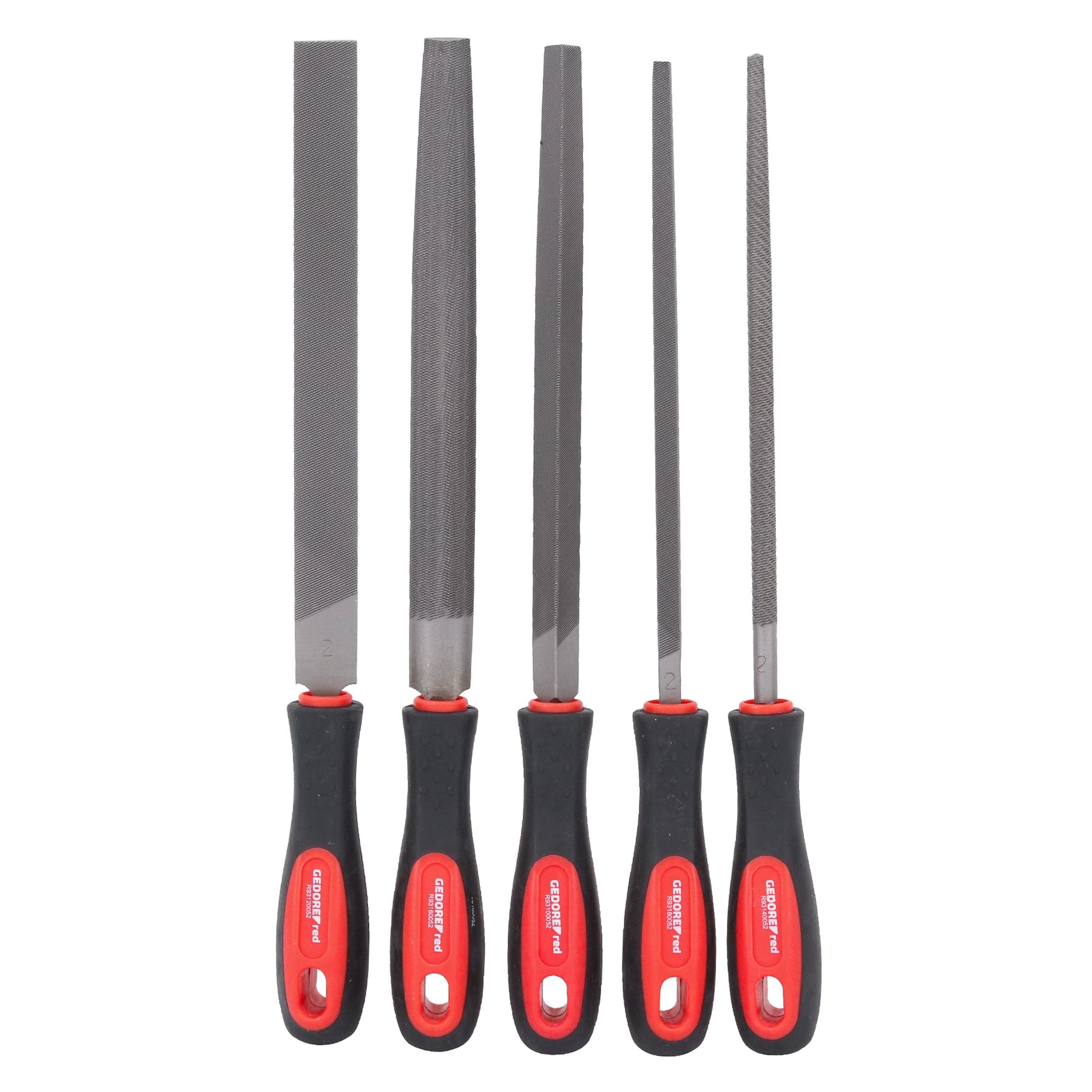 Jogo de Limas com Cabo Plástico 5 peças Gedore RED