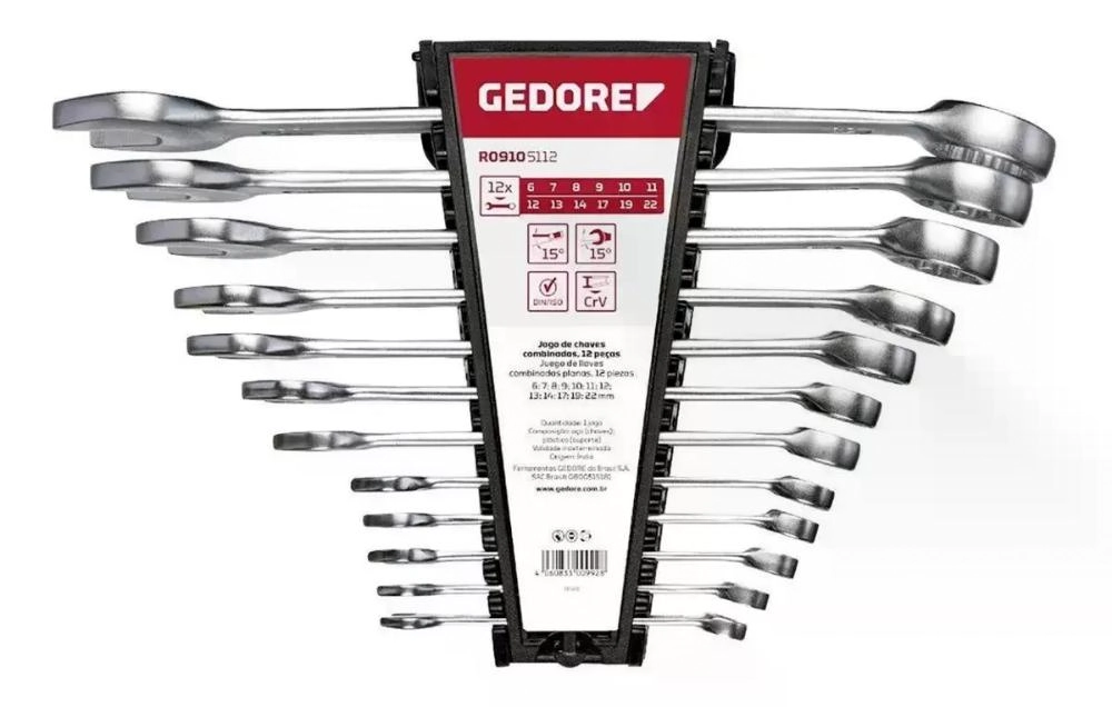 Jogo Chave Combinada 6x22mm 12pcs - R09105112 - Gedore Red