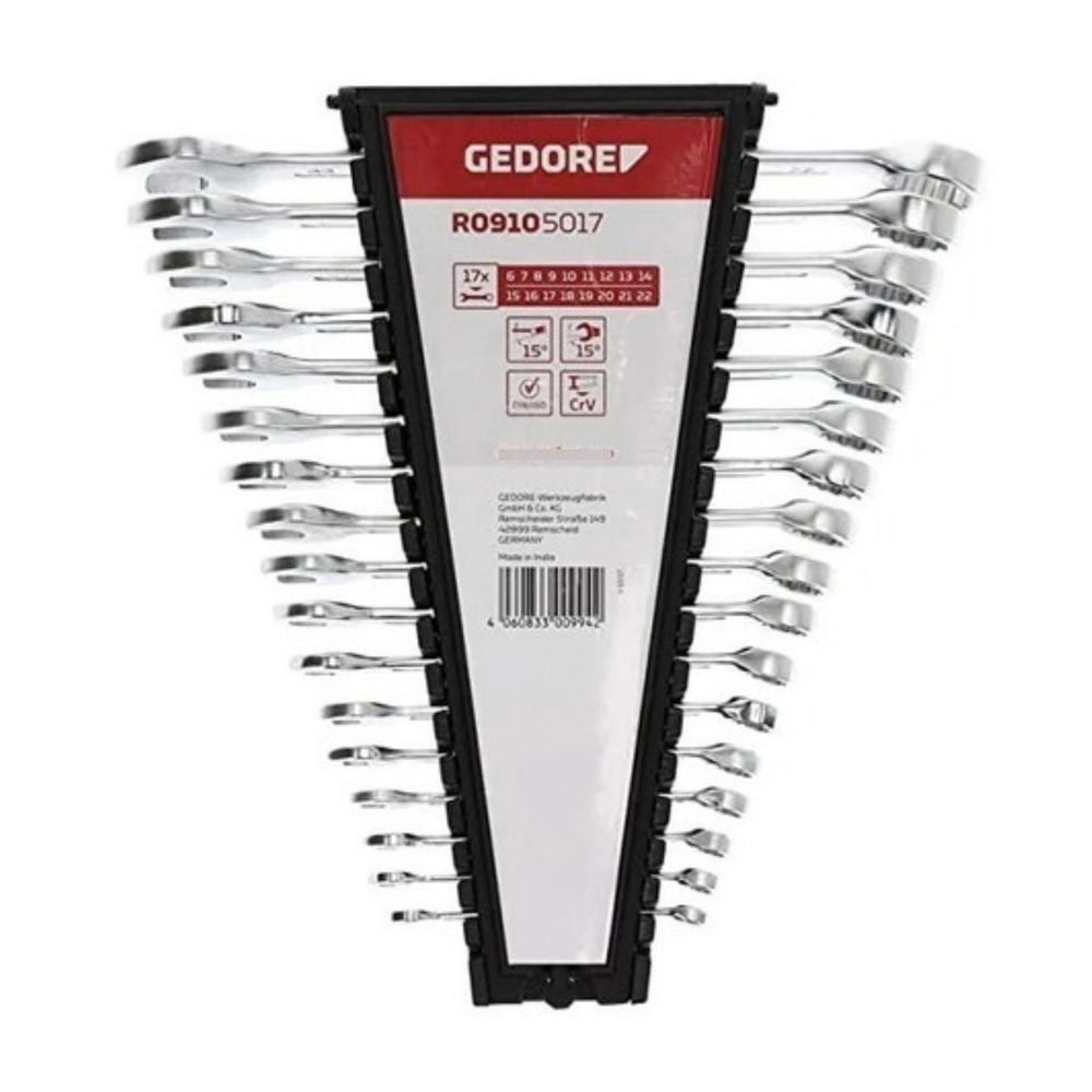 Jogo Chave Combinada 6 A 22 Mm 17 Peças Gedore Red R09105017