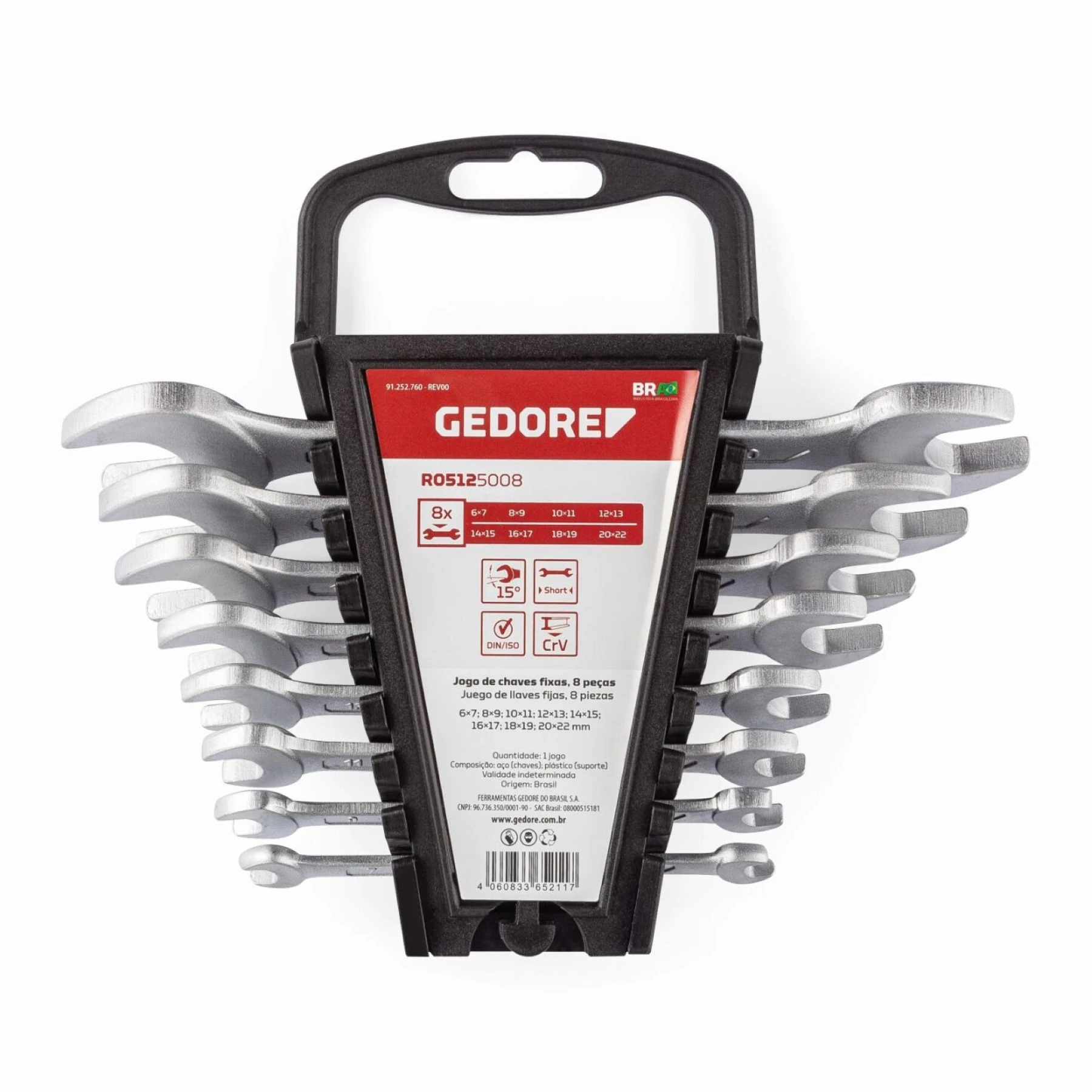 Jogo de Chave Fixa 170x203x46mm Gedore