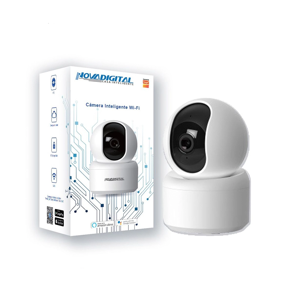 Câmera Inteligente Wi-fi 1080p 355° Áudio Visão Noturna