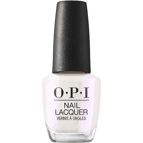 Opi Nail Lacquer, Opaque Shimmer Finish White Nail Polish, Up To 7 Days Of Wear, Chip Resistant Fast