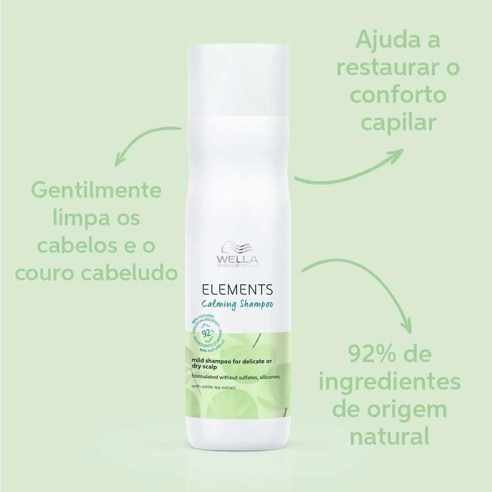 Shampoo 250ml Elements Vegano Calming Wella Profissional