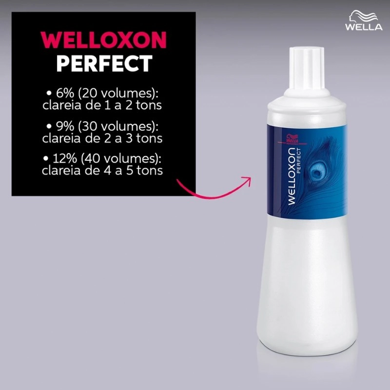 Emulsao Welloxon Perfect 20vol 6.0 1l Emulsao Oxidante P/ Coloracao Capilar Wella
