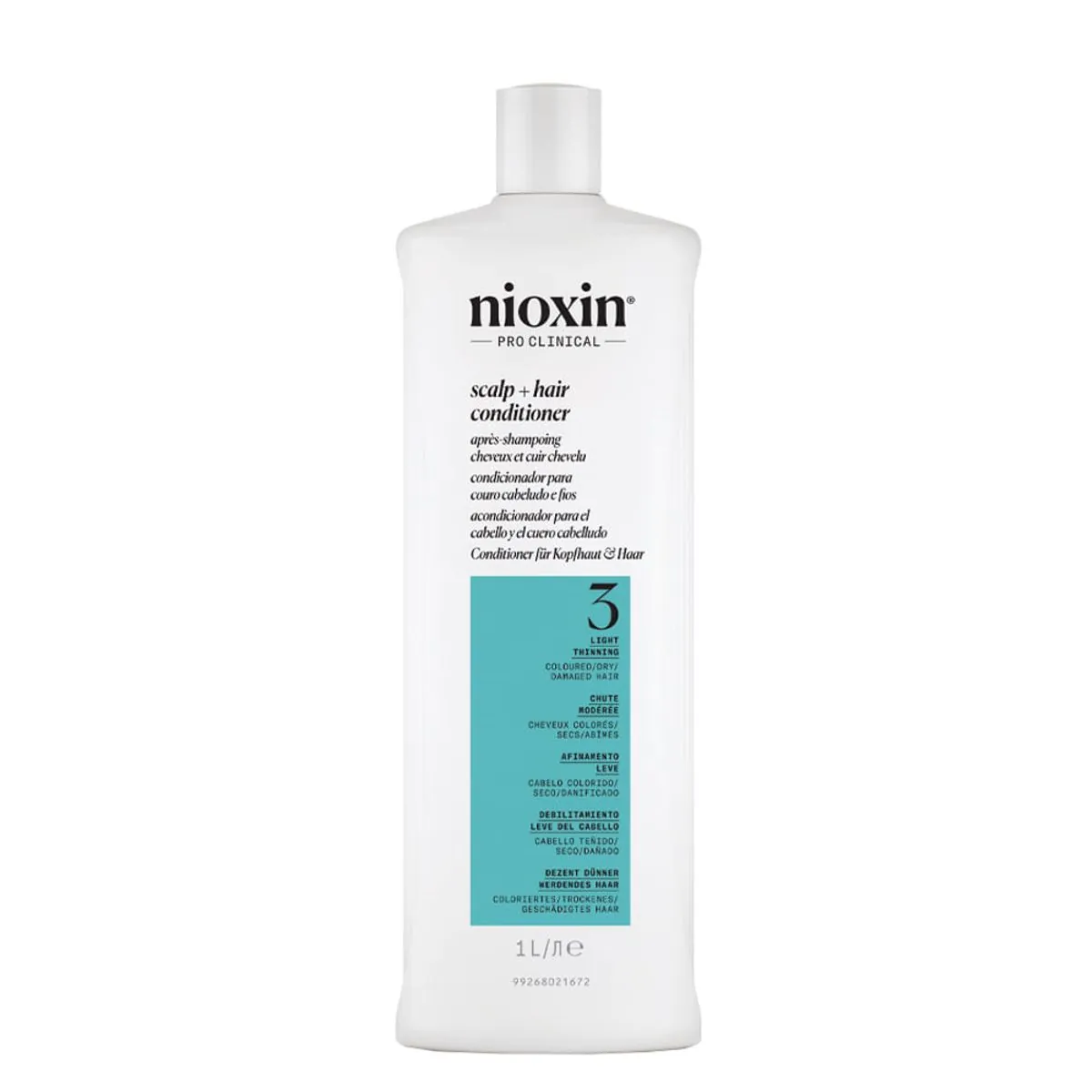 Nioxinco para Cabelo Colorido, Seco, Danificado Afinamento Leve Sistema 3 Condicionador 1000ml
