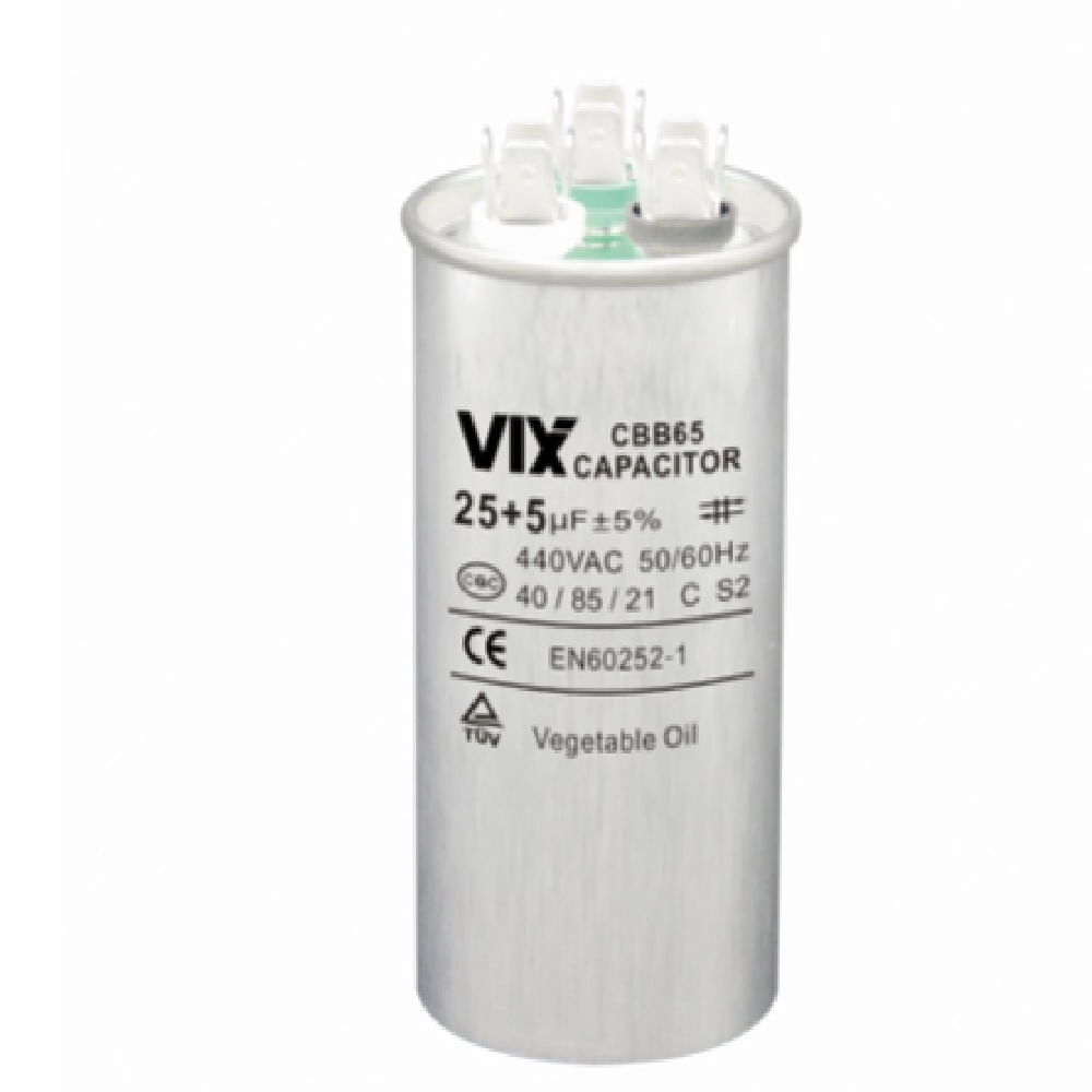 Capacitador Duplo Vix  25+5mf - 440 Volts