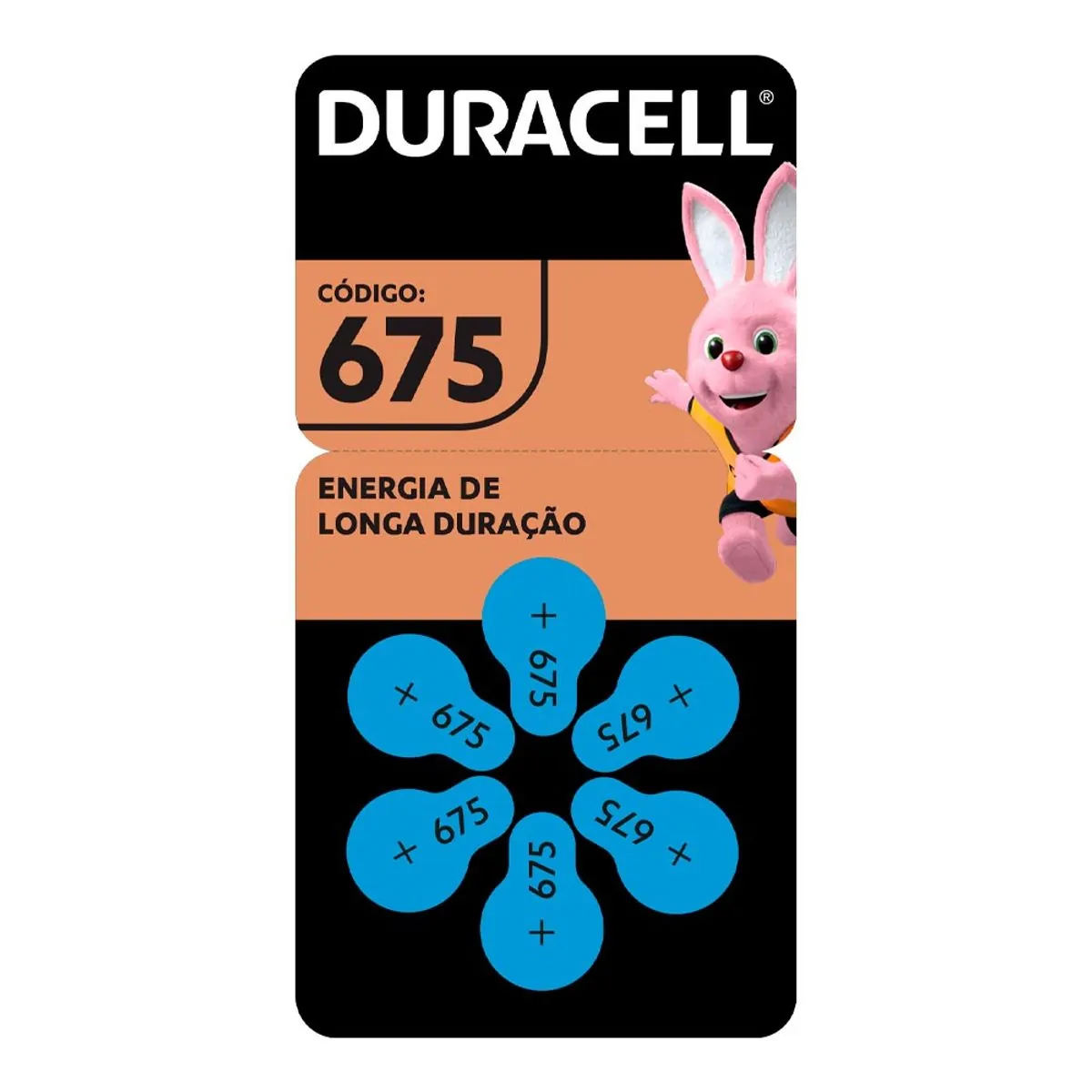 Pilha Auditiva Duracell 675 6 Unidades