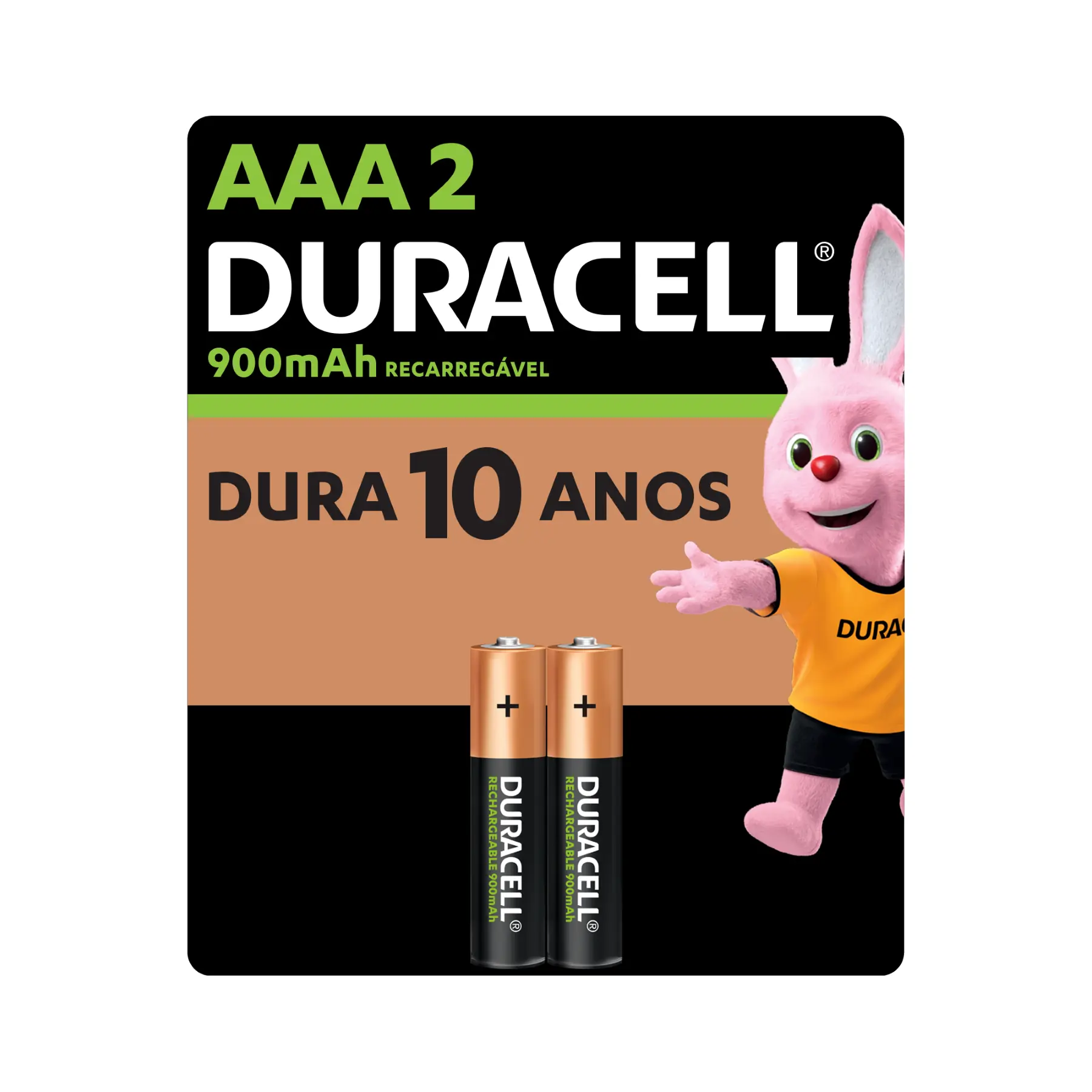 Pilha Duracell Alcalina Palito AAA Recarregável com 2 Unidades