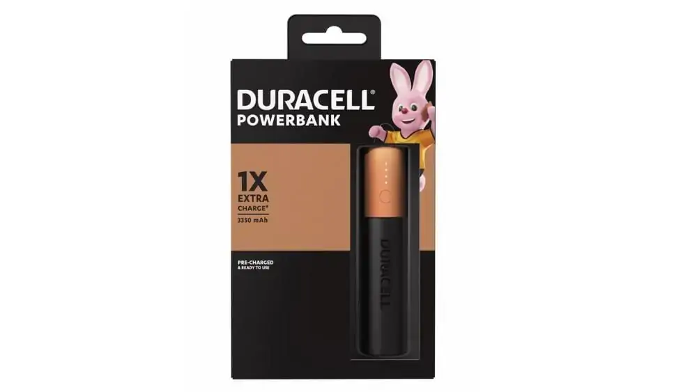 Carregador Portatil Usb Psmartphone 3.350mah Duracell Cx 1 Un