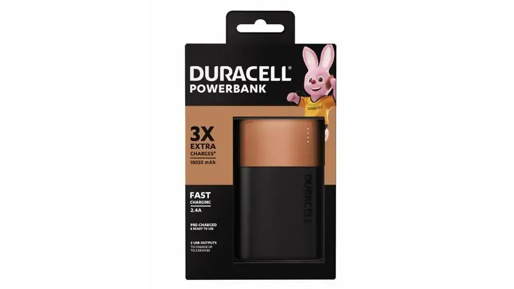 Carregador Portatil Usb Psmartphone 10.050mah Duracell Cx 1 Un
