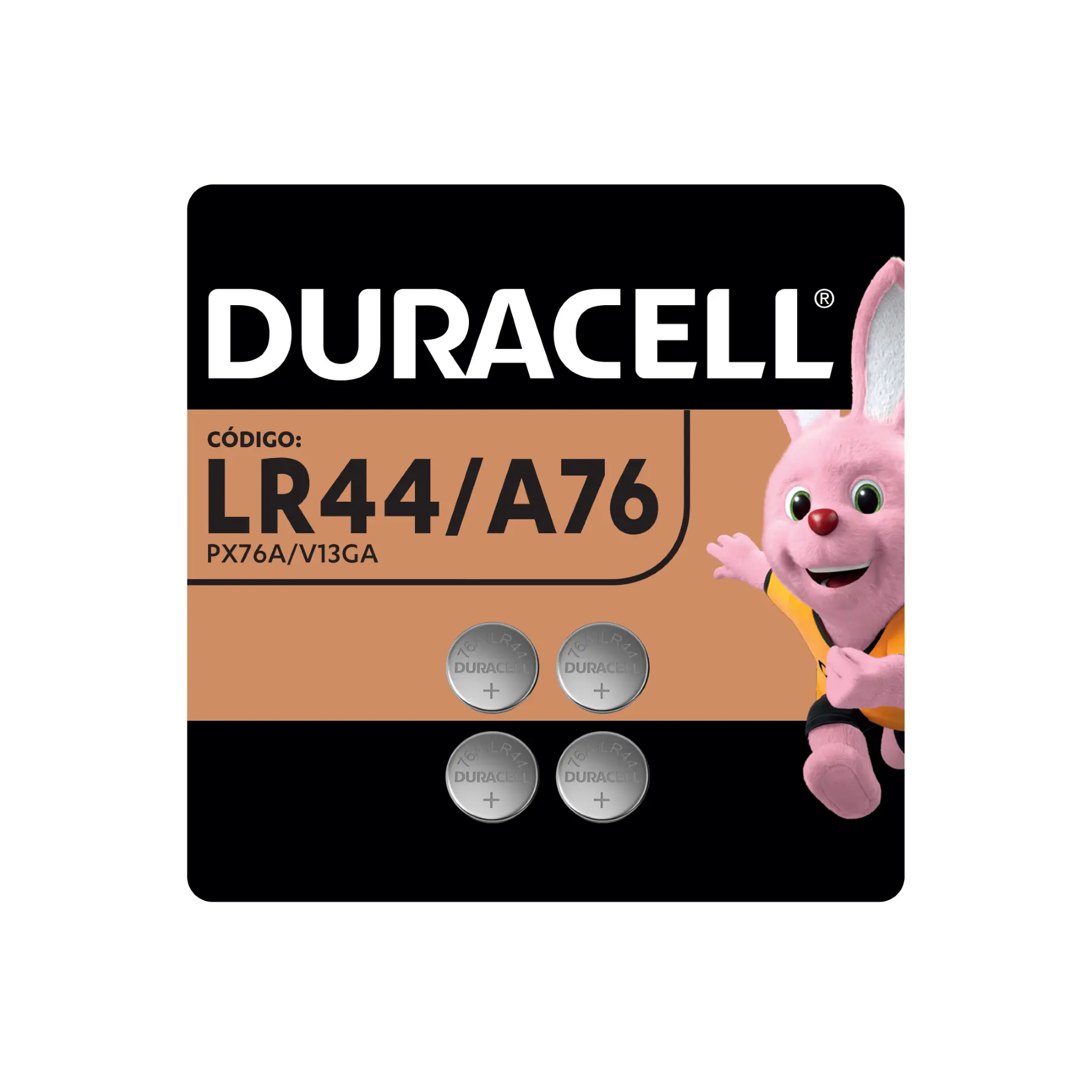 Pilha Duracell Alcalina Moeda LR44/A76 com 4 Unidades