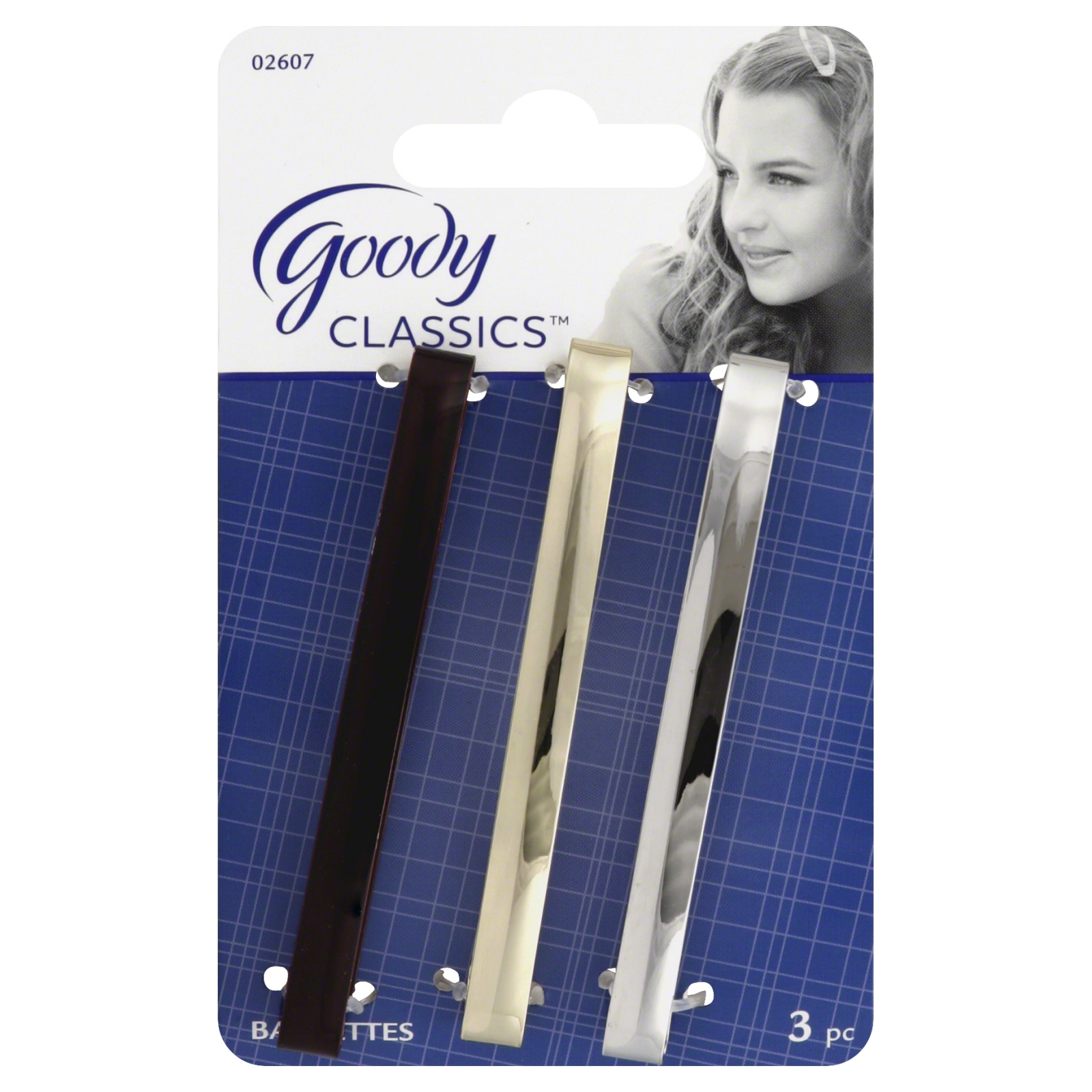 Goody R 02607 Barrette Classic 3metal C/3
