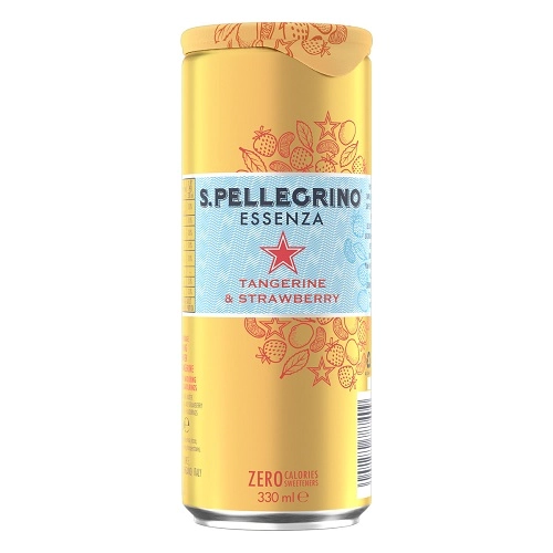 Refrigerante Tangerina E Morango S. Pellegrino Essenza Lata 330ml