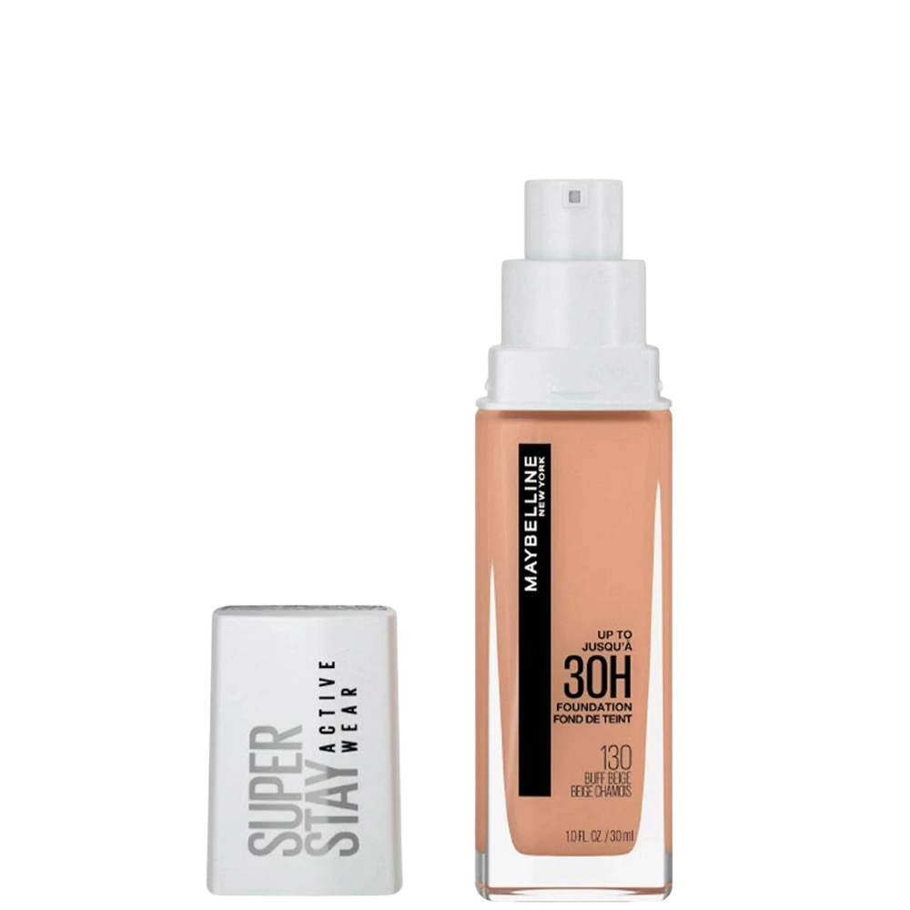 Base Líquida Longa Duração 130 Buff Beige Maybelline Superstay Active Wear 30h 30ml