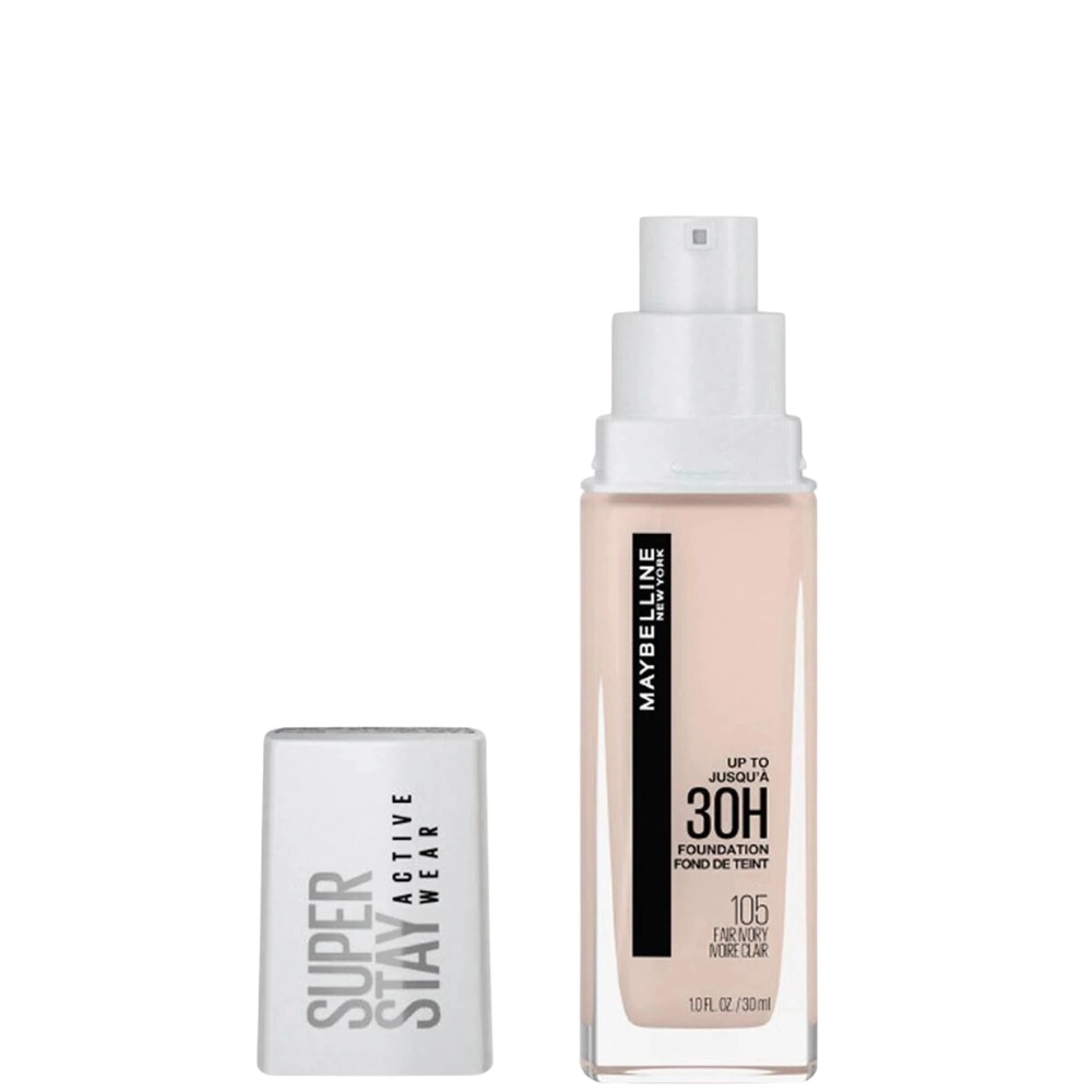 Base Líquida Longa Duração 105 Fair Ivory Maybelline Superstay Active Wear 30h 30ml