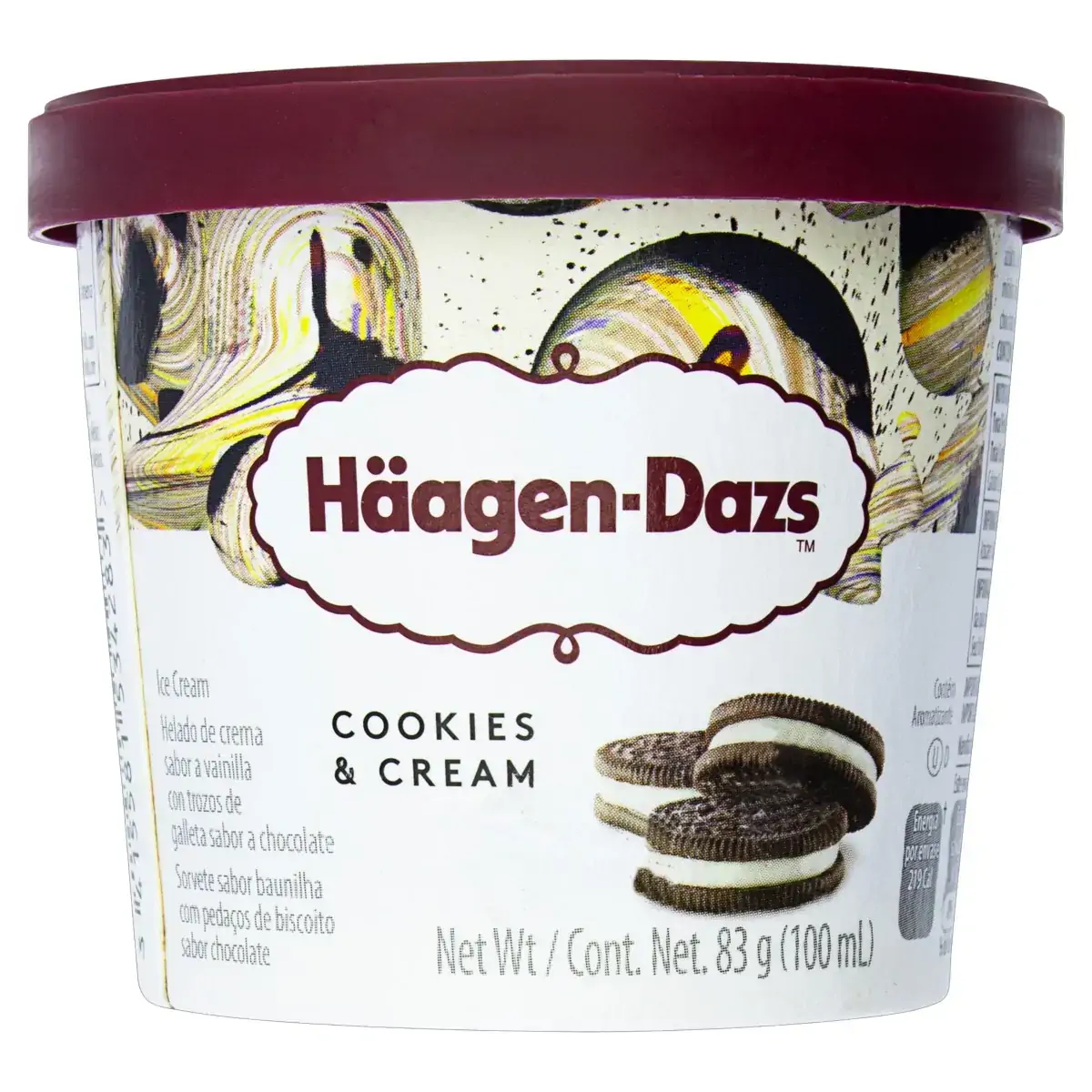 Sorvete Cookies E Cream Häagen Dazs Pote 100ml