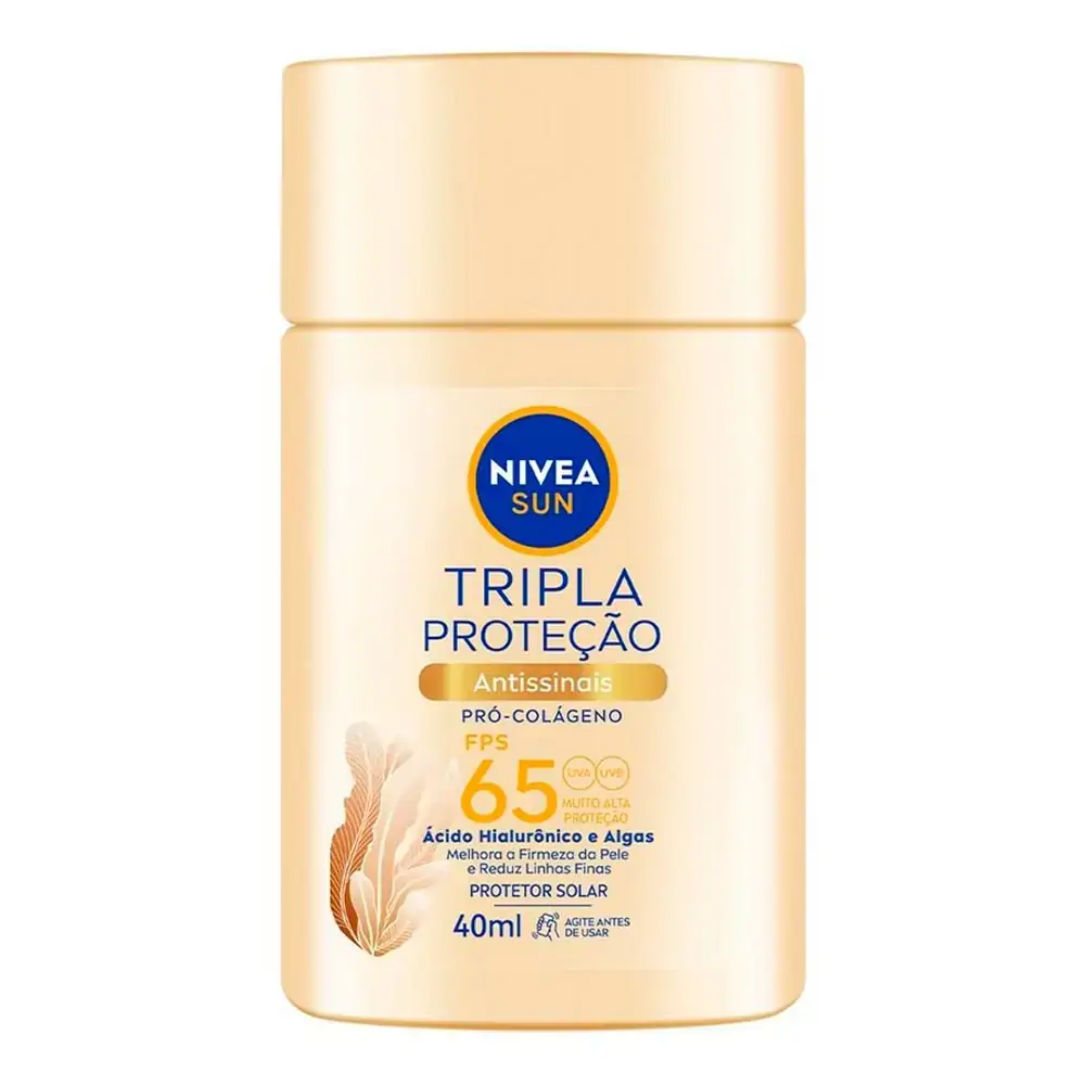 Protetor Solar Facial Antissinais Fps 65 Nivea Sun Tripla Proteção Caixa 40ml