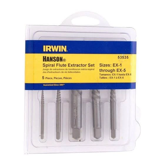 Conjunto Extrator Parafusos Quebrados Irwin 53535 - 5pç Bl