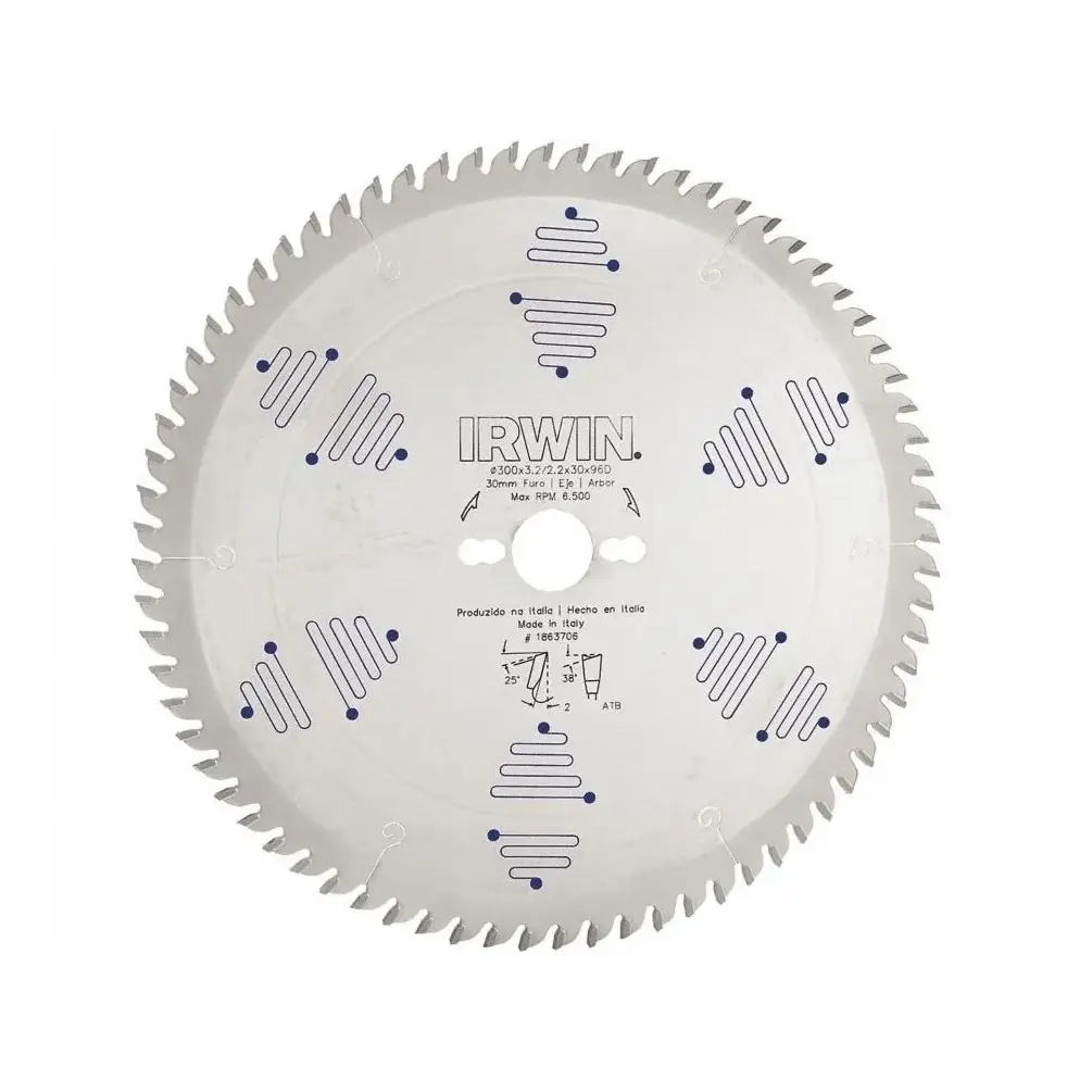 Disco De Serra Circular Para Madeira/mdf 12 300mm Modelo Freud 96 Dentes Irwin