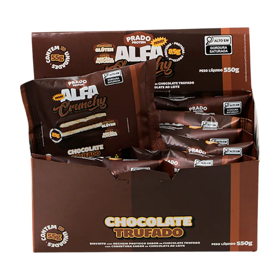 Alfajor Chocolate Trufado 55g Ac102 Prado Protein