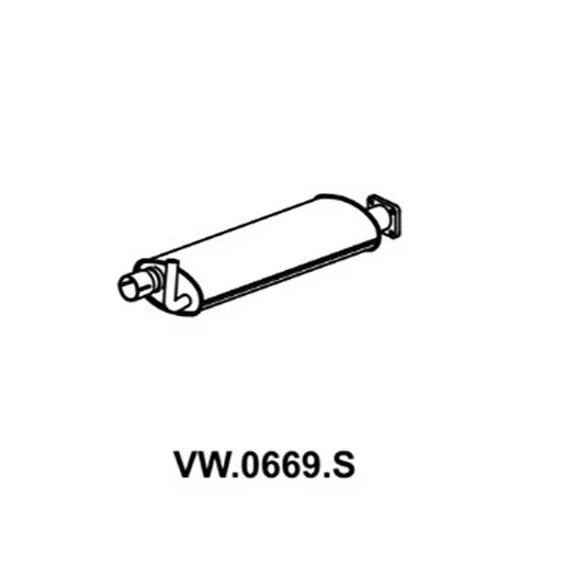 Escapamento Silencioso - MASTRA VW0669S